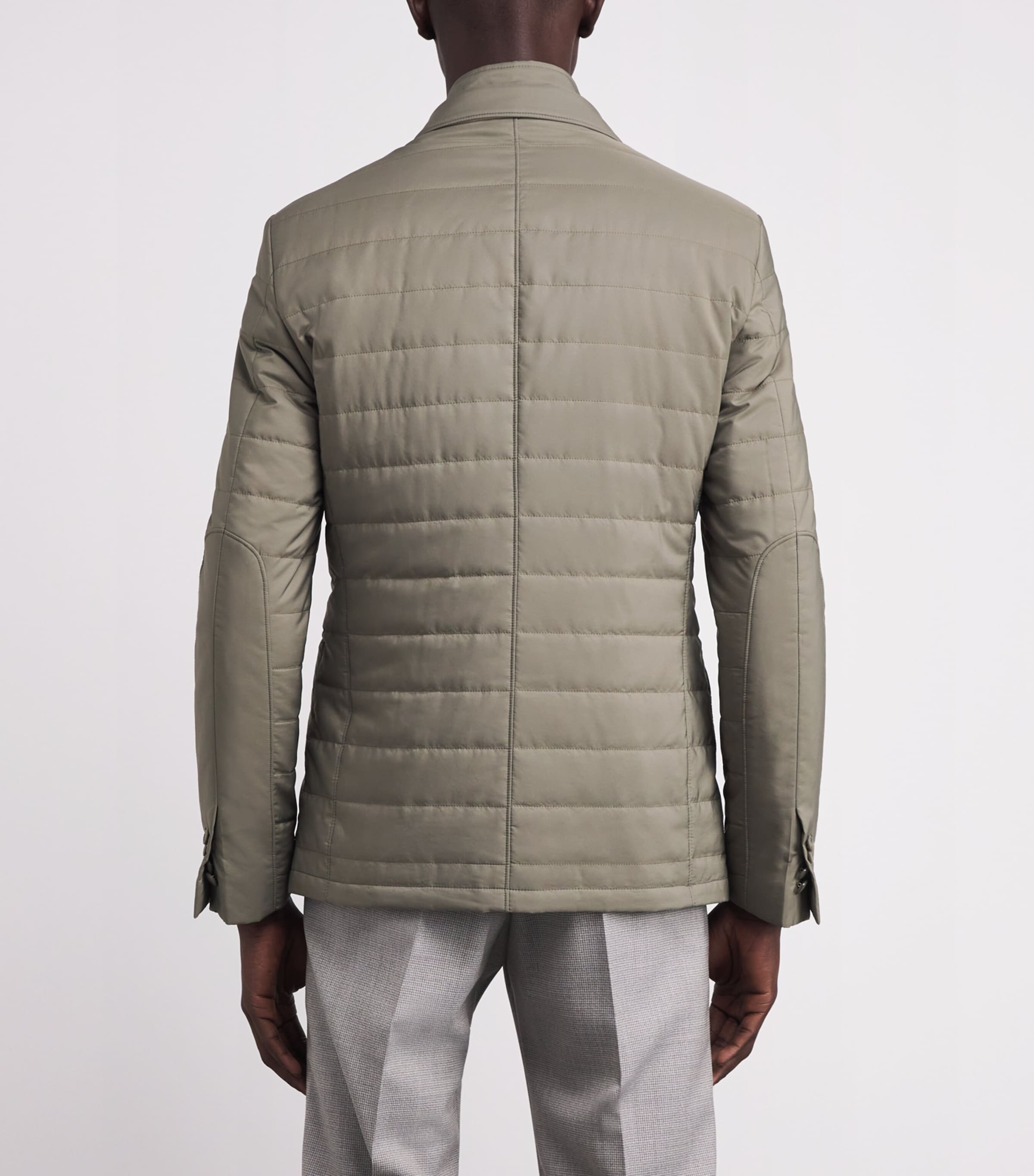 Technical Hybrid Blazer Jacket 050 GREEN COLOURED Image 4