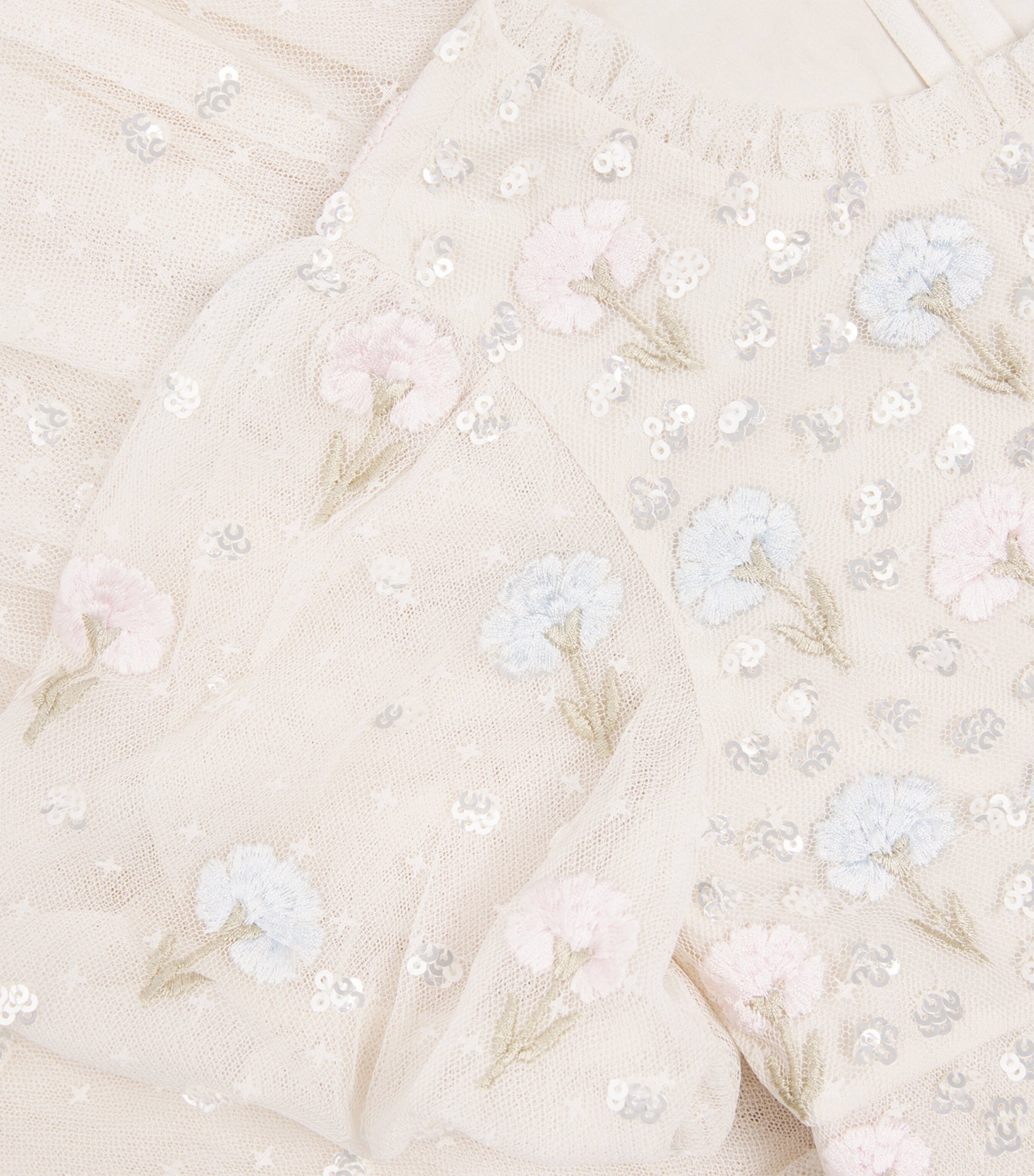 Tulle Dandelion Ditsy Dress (4-6 Years) CRMCREAM Image 3