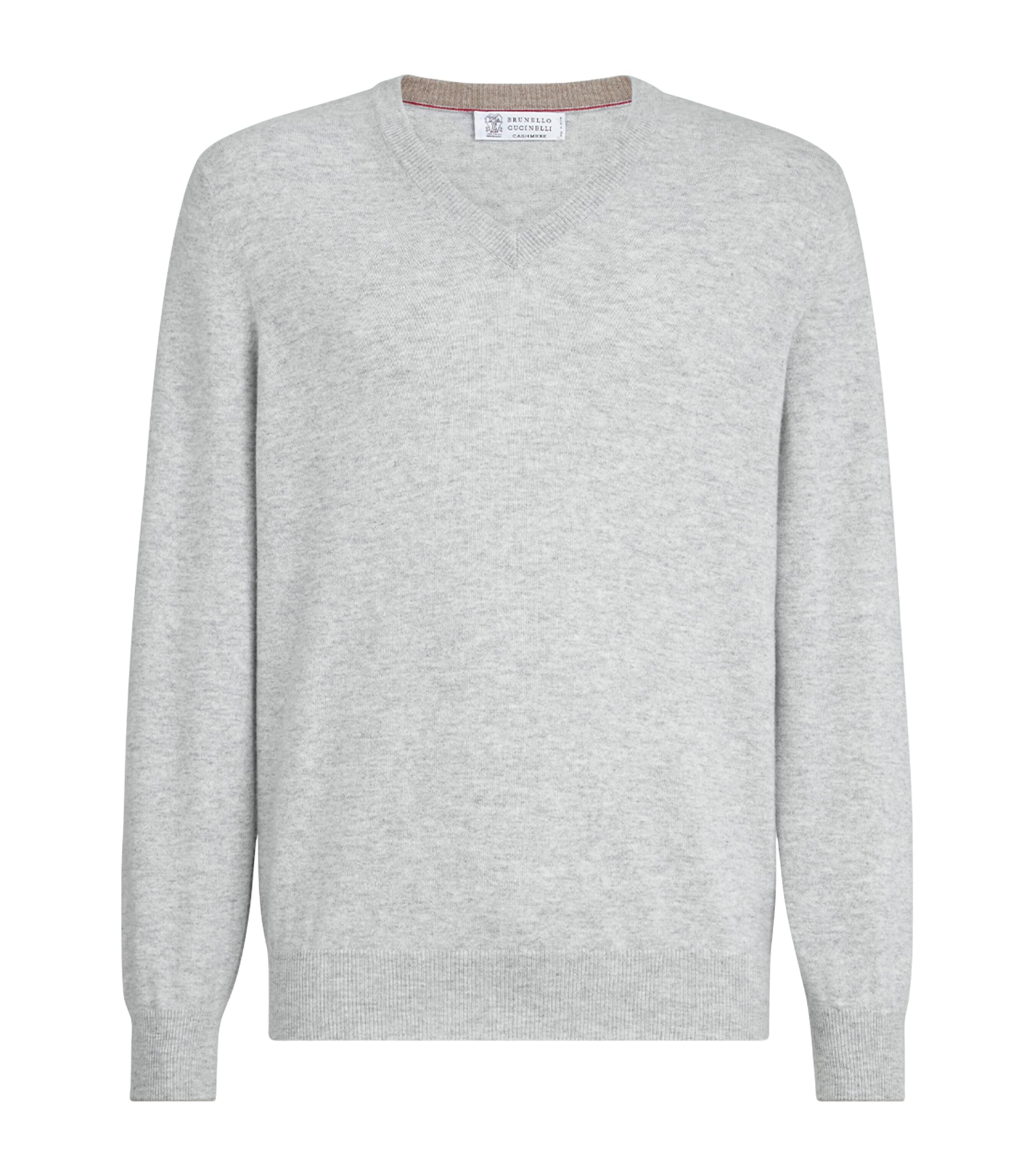 Brunello Cucinelli Mens Cashmere V-Neck Sweater Image 1