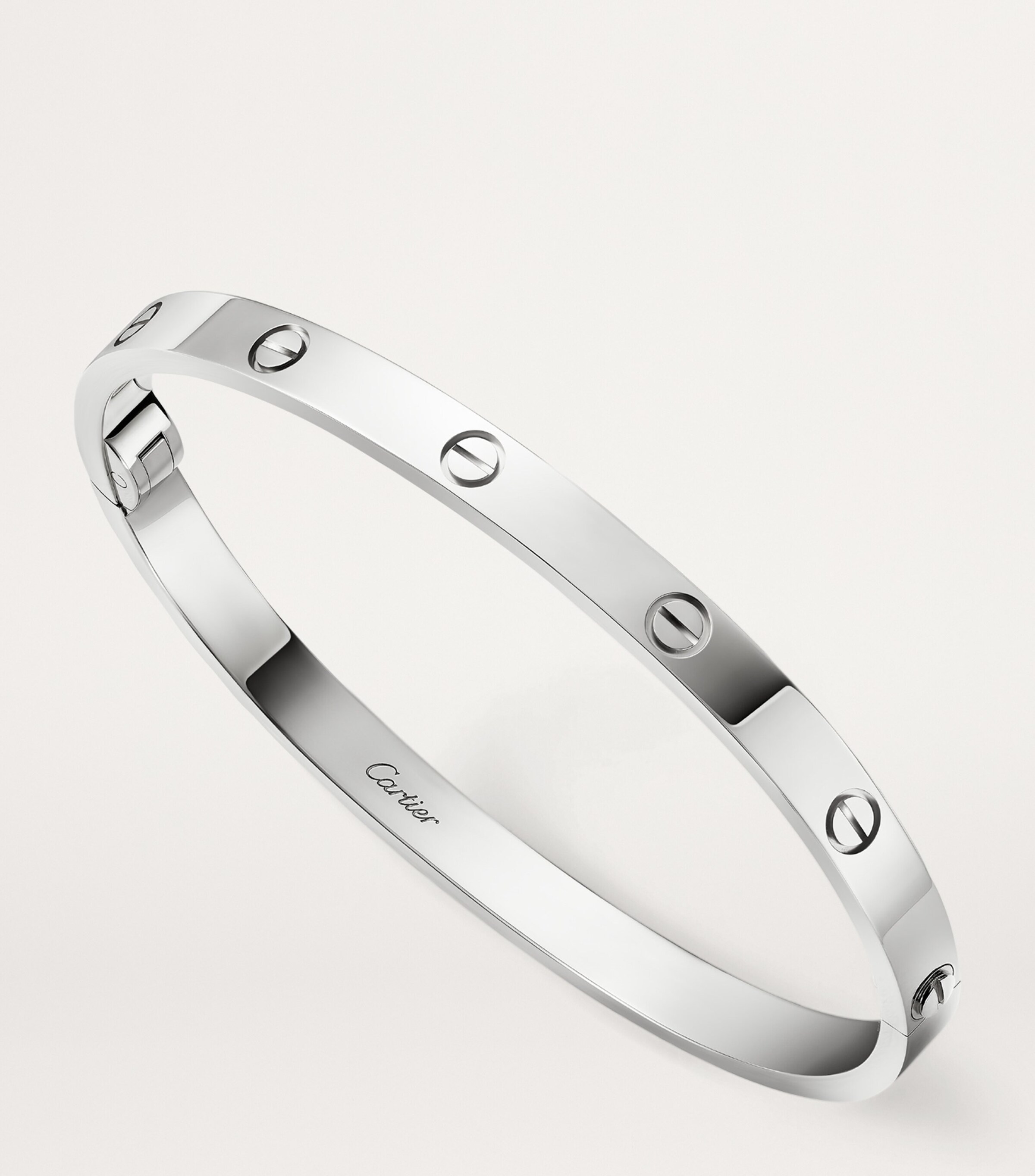 LOVE Medium White Gold Bracelet WHITE GOLD Image 8