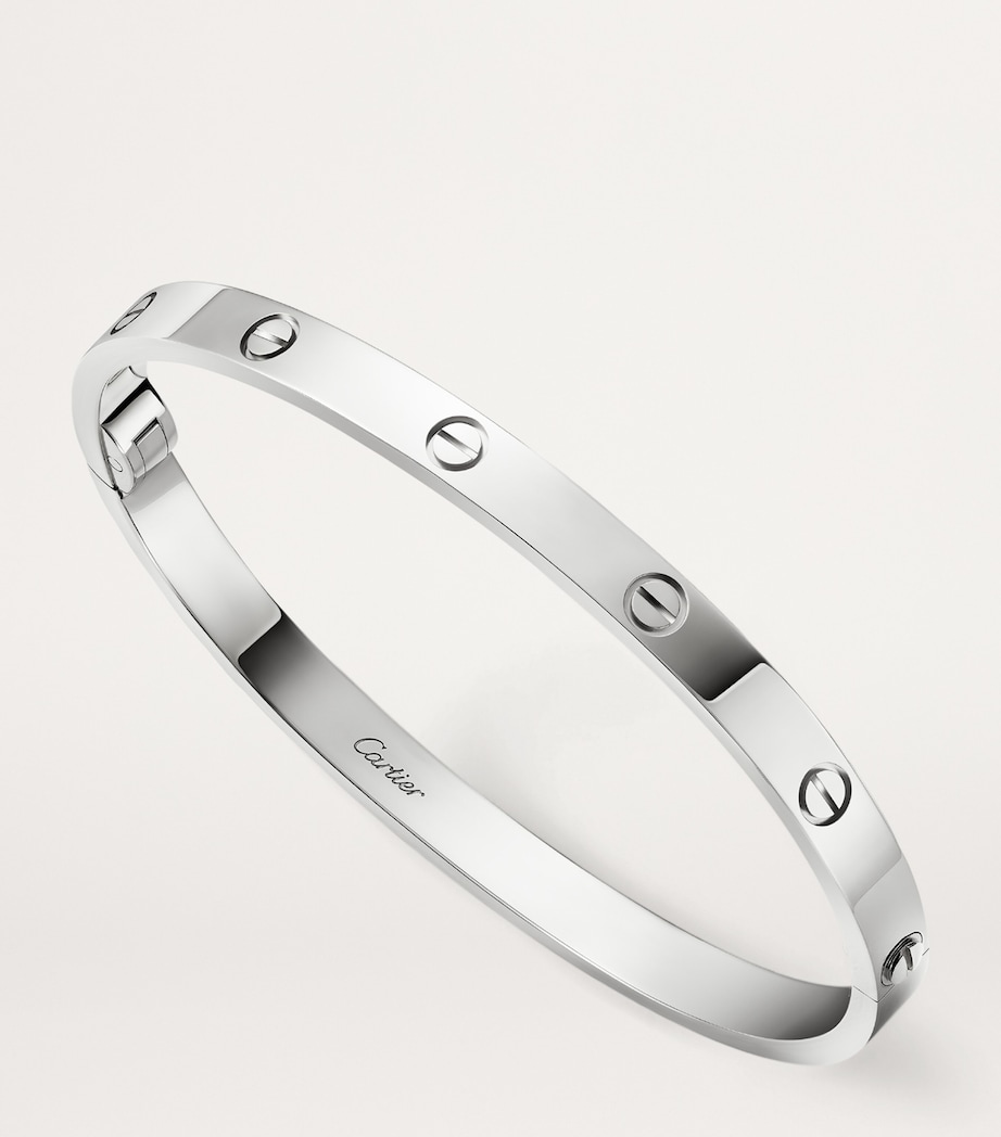 LOVE Medium White Gold Bracelet WHITE GOLD Image 8
