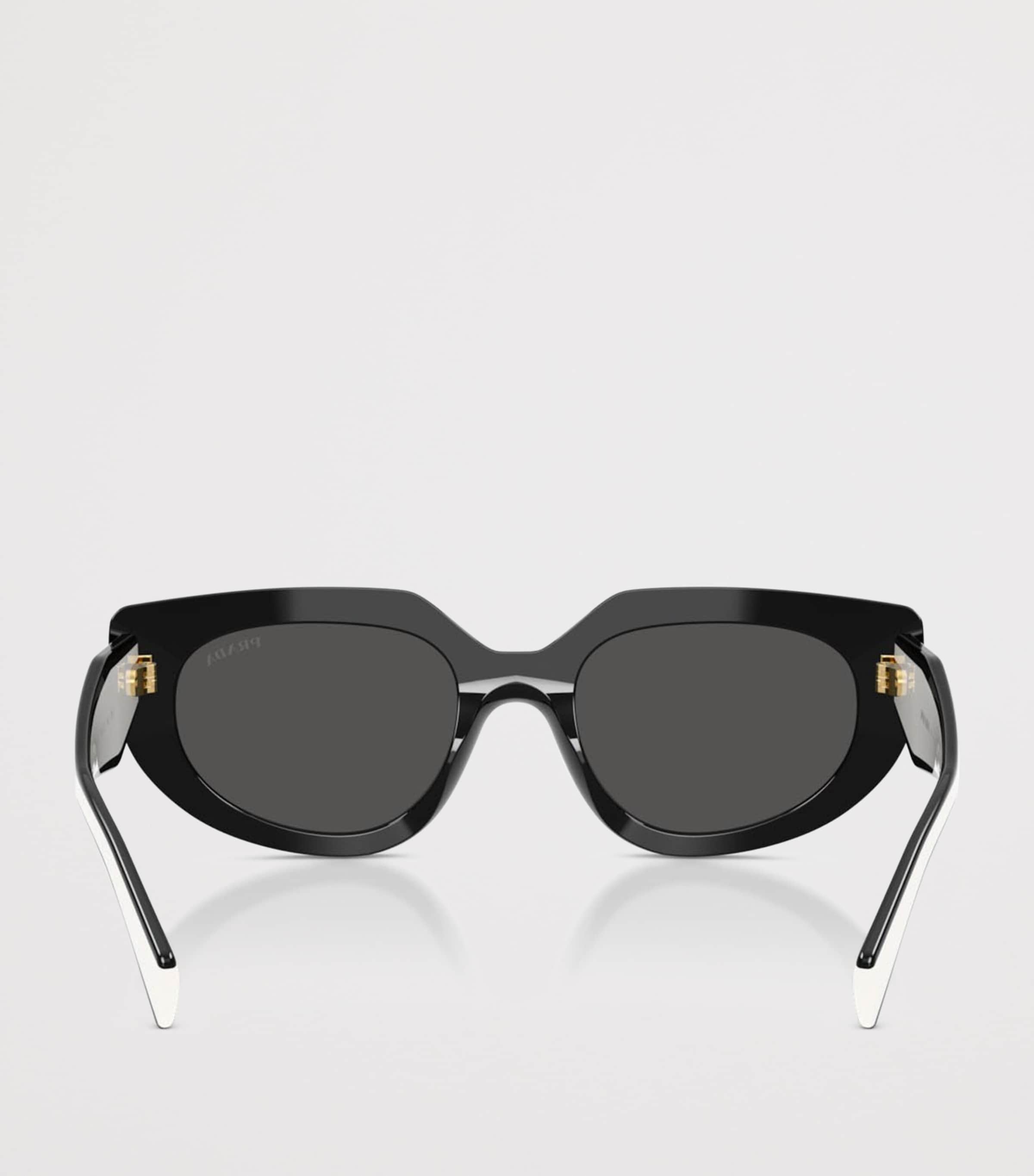 Prada PR D02S  Oval Sunglasses Black Image 4