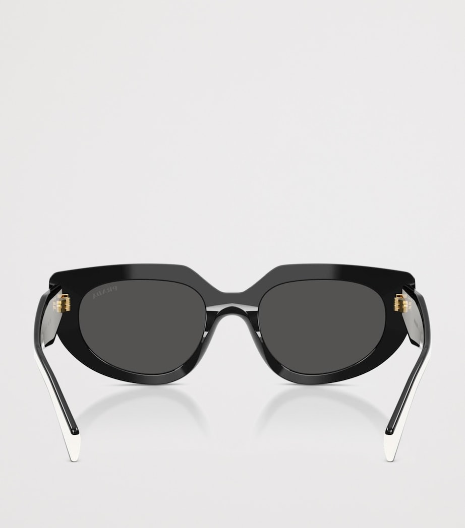 Prada PR D02S Oval Sunglasses Black Image 4