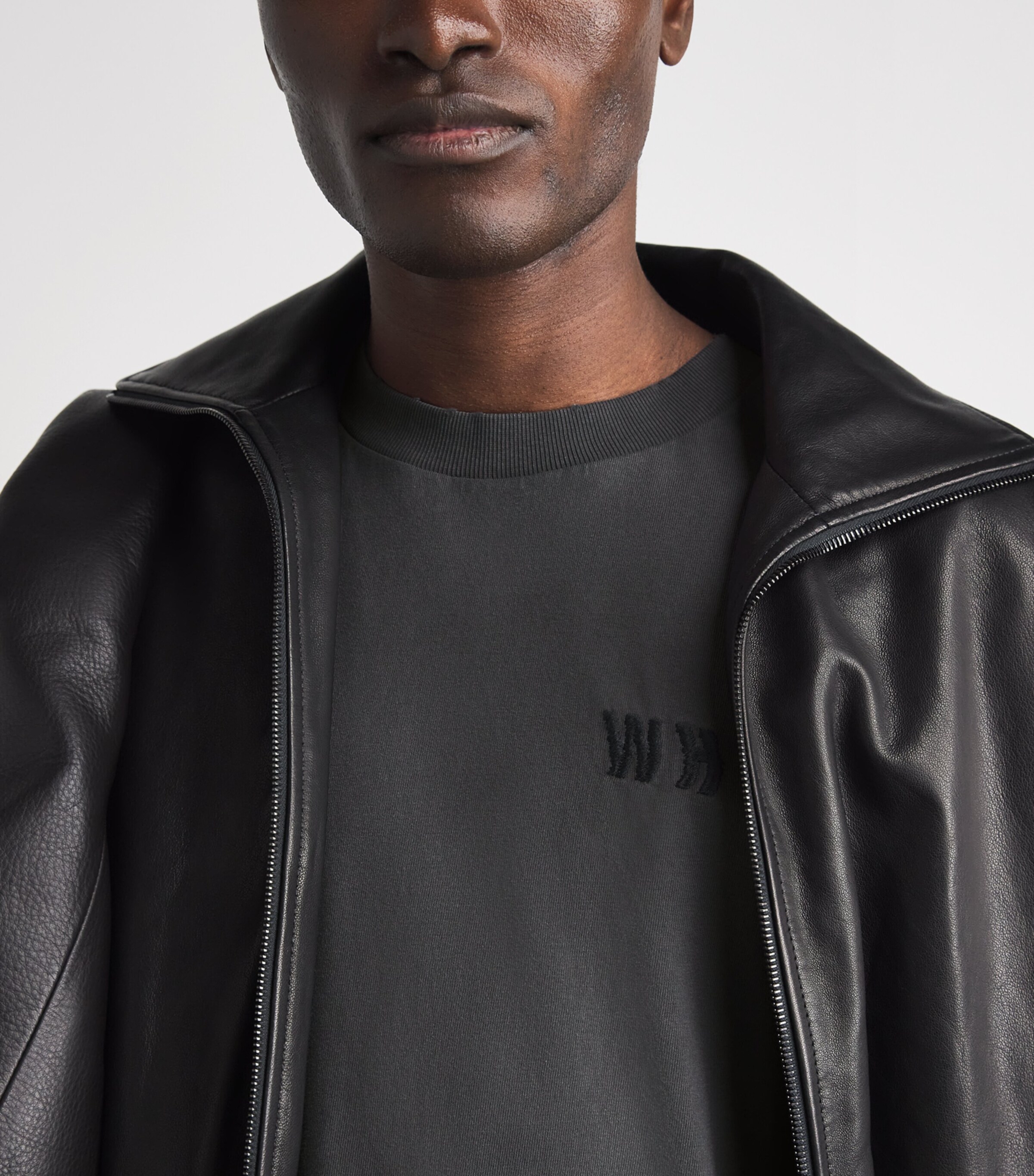 Won Hundred Mens Cotton Houston T-Shirt Asphalt Image 3