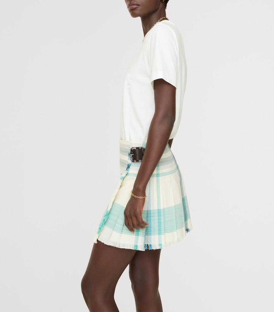 Burberry Womens Check Mini Kilt Tidal Blue Check Image 3