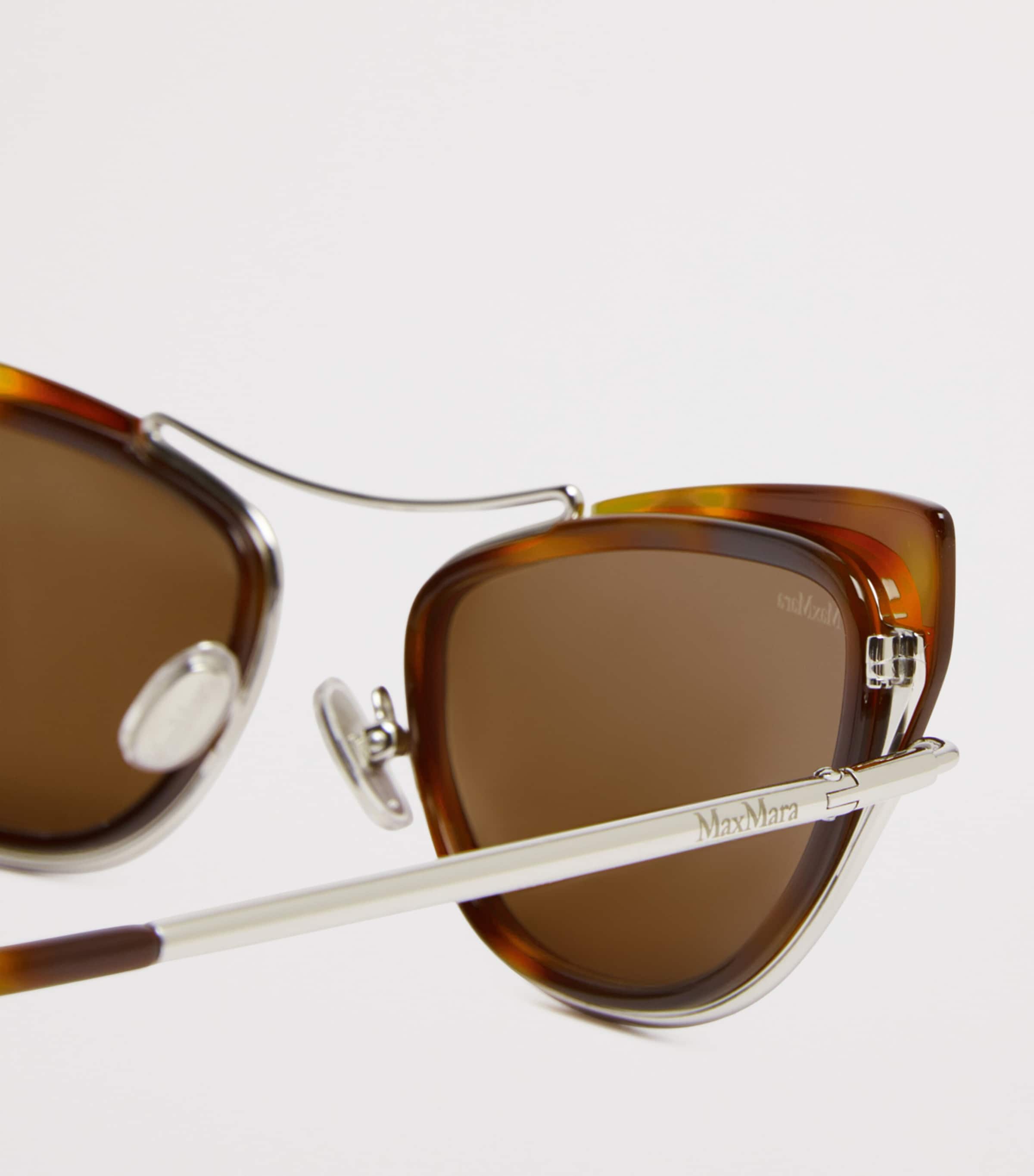 Max Mara Metal Cat-Eye Sunglasses Tawny Bronze Brow Image 3