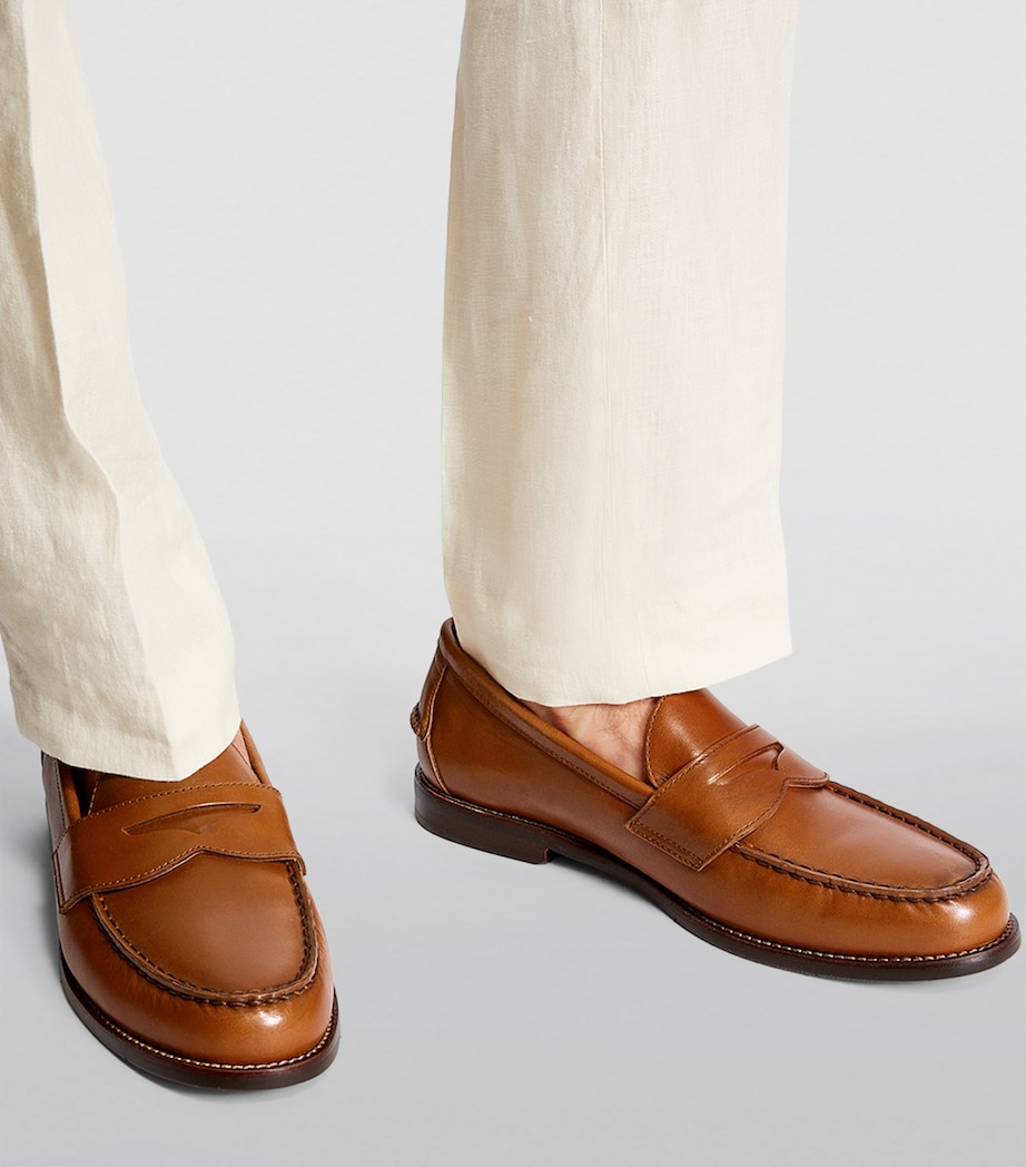 Leather Penny Loafers CLA TAN Image 7