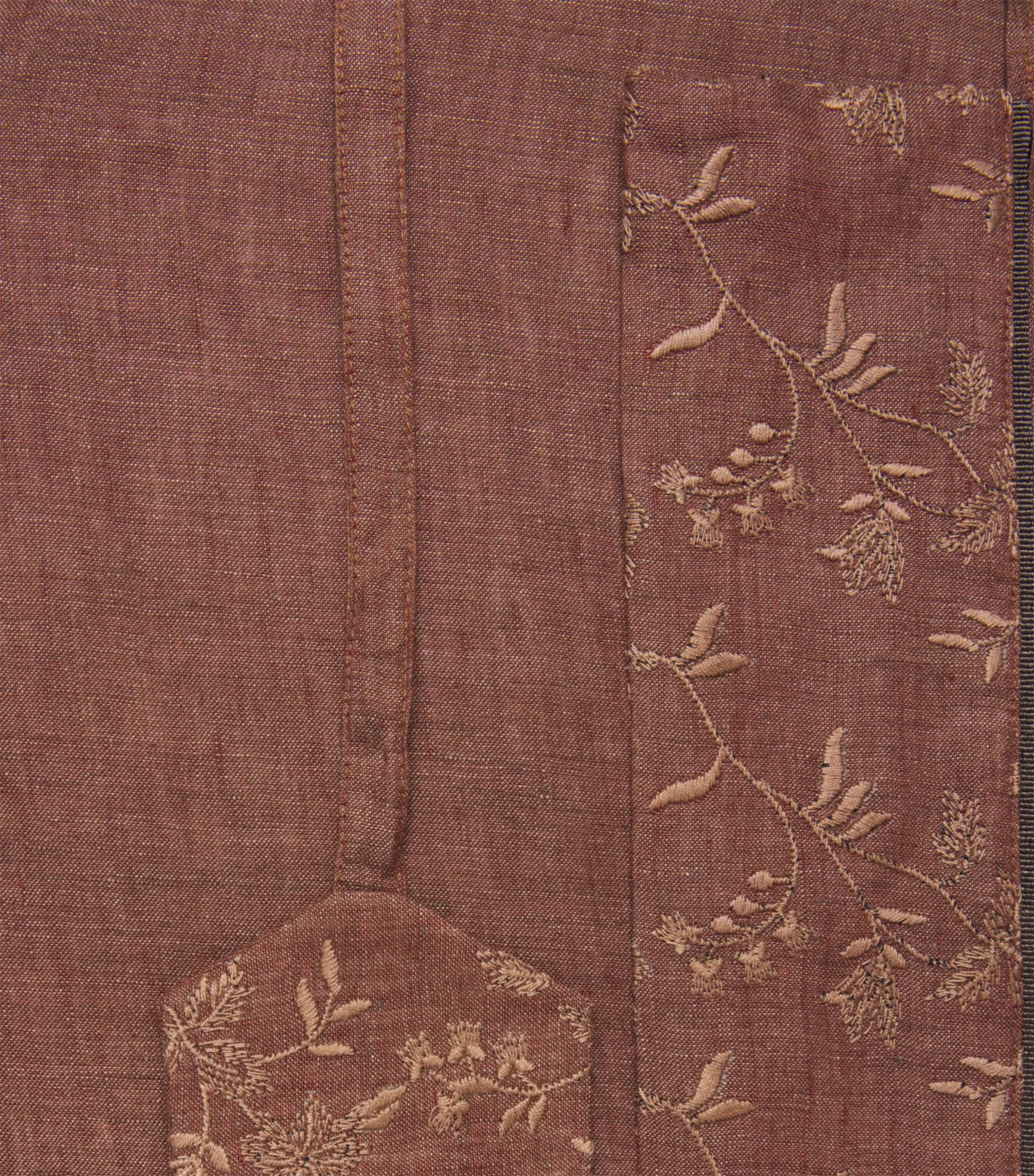 x Harrods Linen Embroidered Kimono VICUNA Image 5