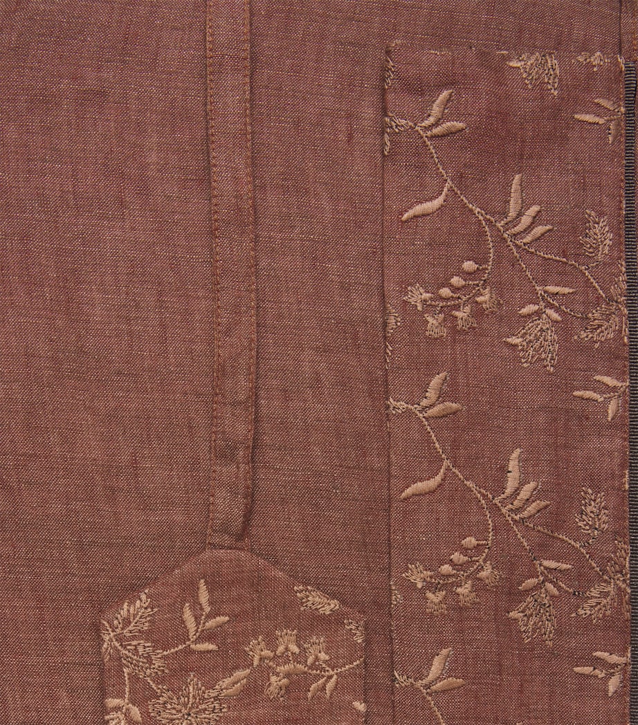 x Harrods Linen Embroidered Kimono VICUNA Image 5