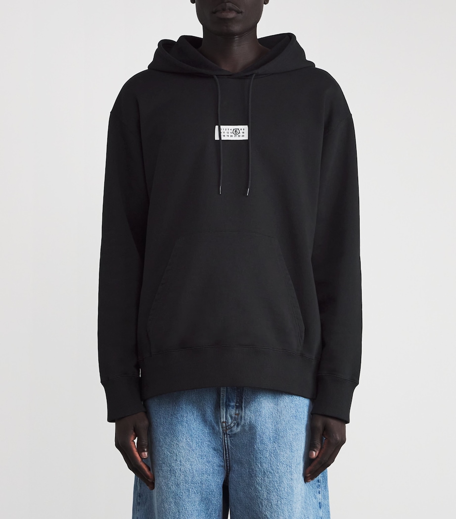 Cotton Numeric Tab Hoodie 900 - BLACK Image 3