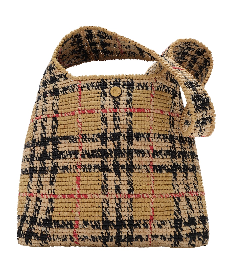 Burberry Raffia Margate Shoulder Bag Sand Image 1