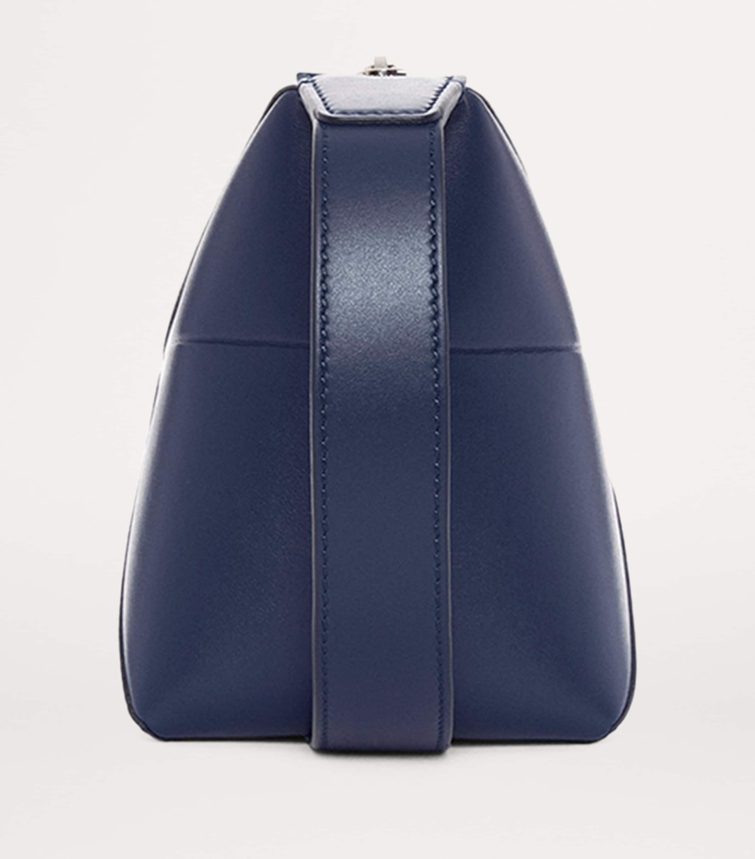 LOEWE Leather Puzzle Fold Wash Bag Abyss Blue Image 3