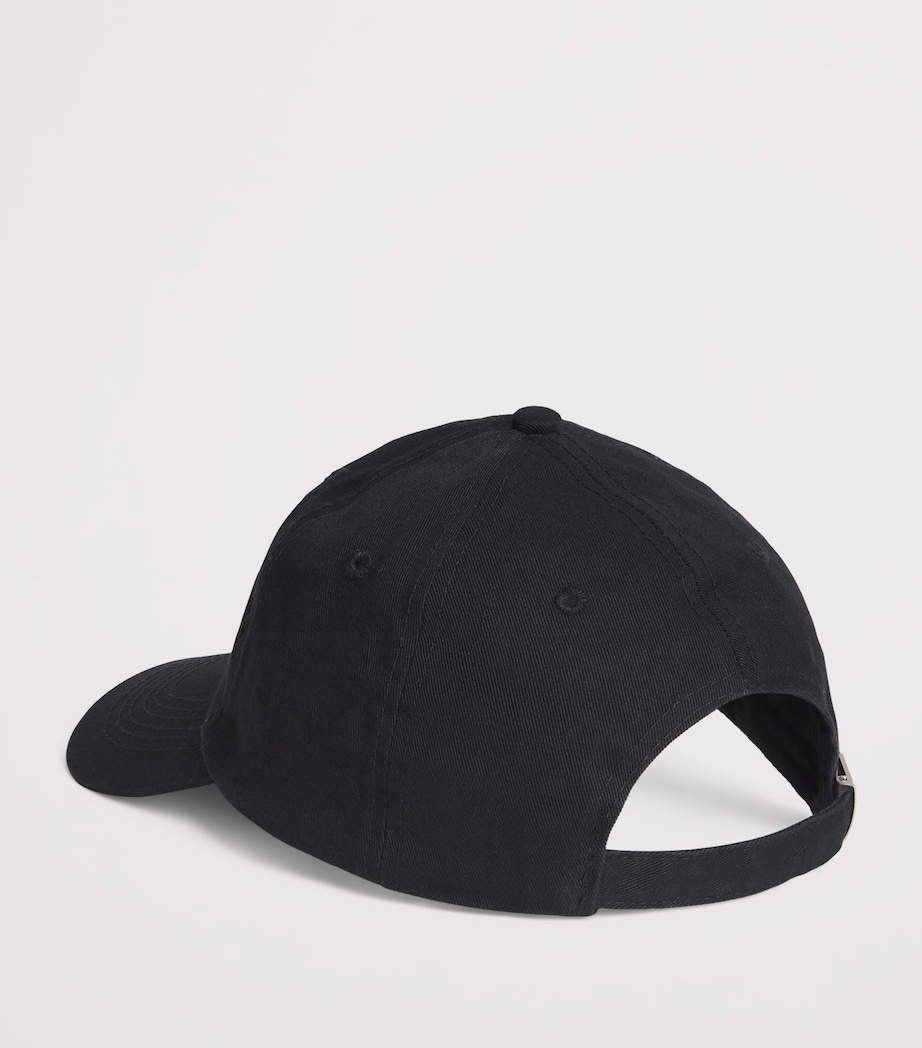 Cotton Sport Baseball Cap BLACK/CREAM Image 3