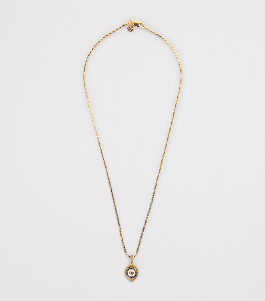 Yellow Gold Evil Eye Necklace YELL GLD COLOUR Image 3