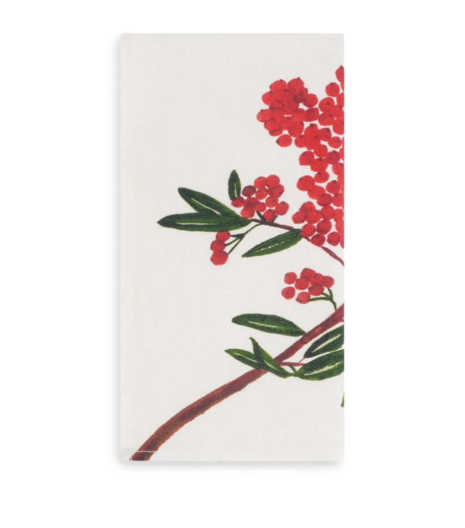 Summerill & Bishop Linen Les Airelles Napkin (50cm x 50cm) Red Image 2