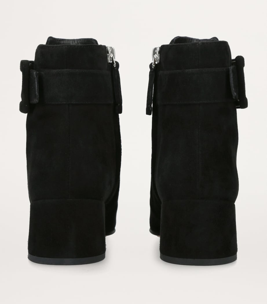 Suede Très Vivier Polly Ankle Boots 45 BLACK Image 2