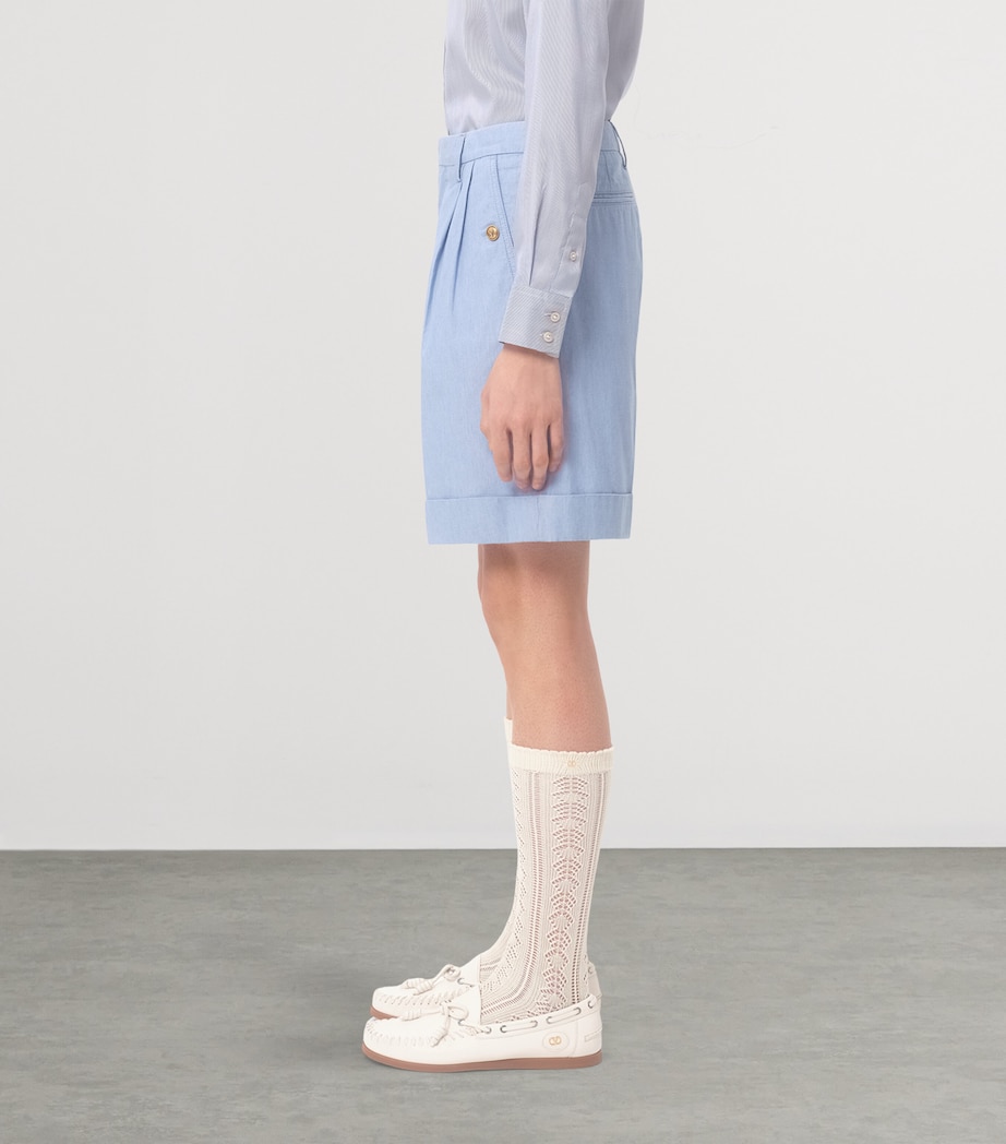 Denim Tailored Shorts 508 Image 3