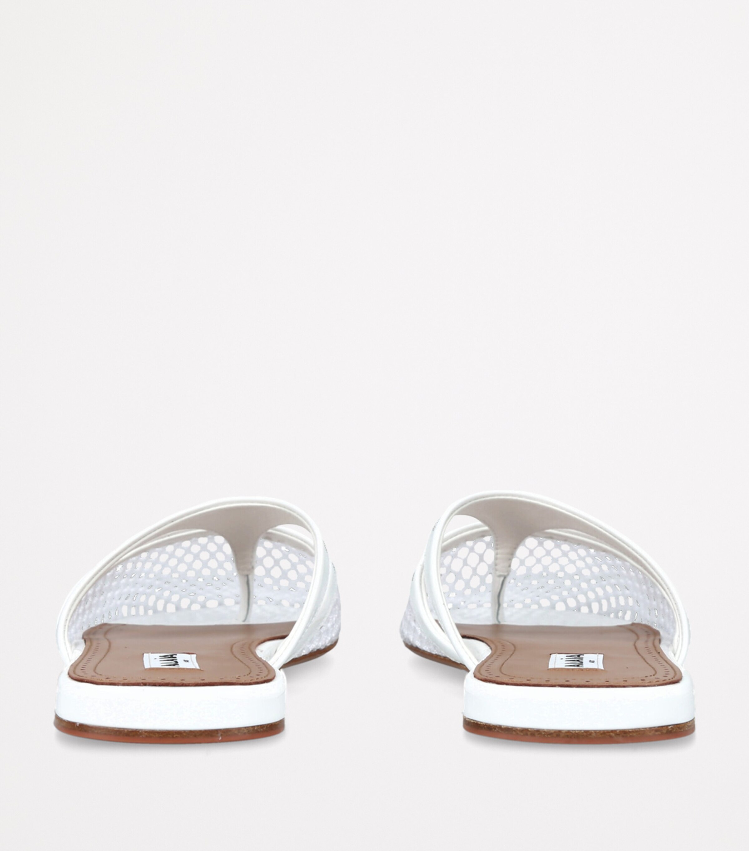Infradito Fishnet Flat Mules WHITE Image 2