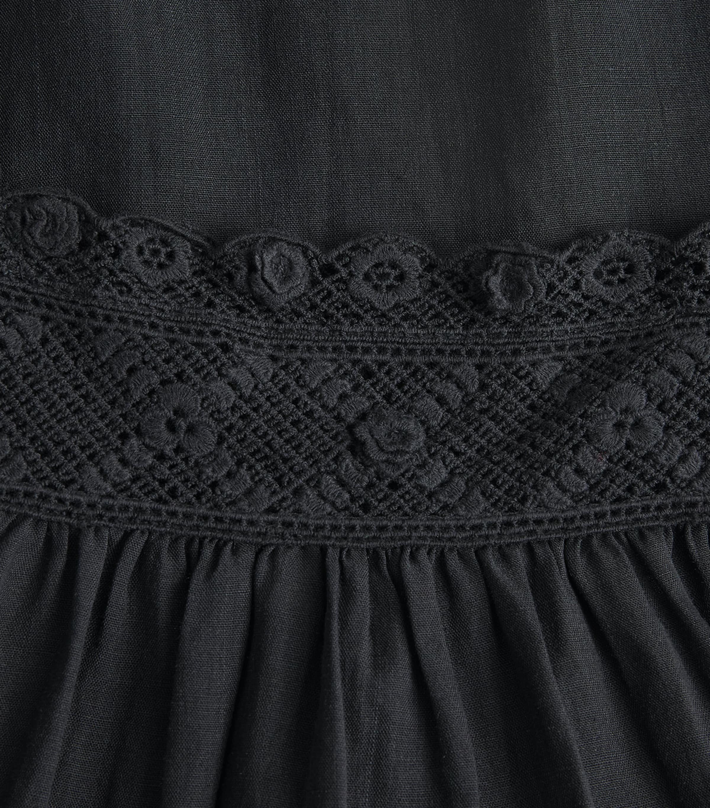 DÔEN Womens Organic Cotton Almadia Mini Dress Black Image 6