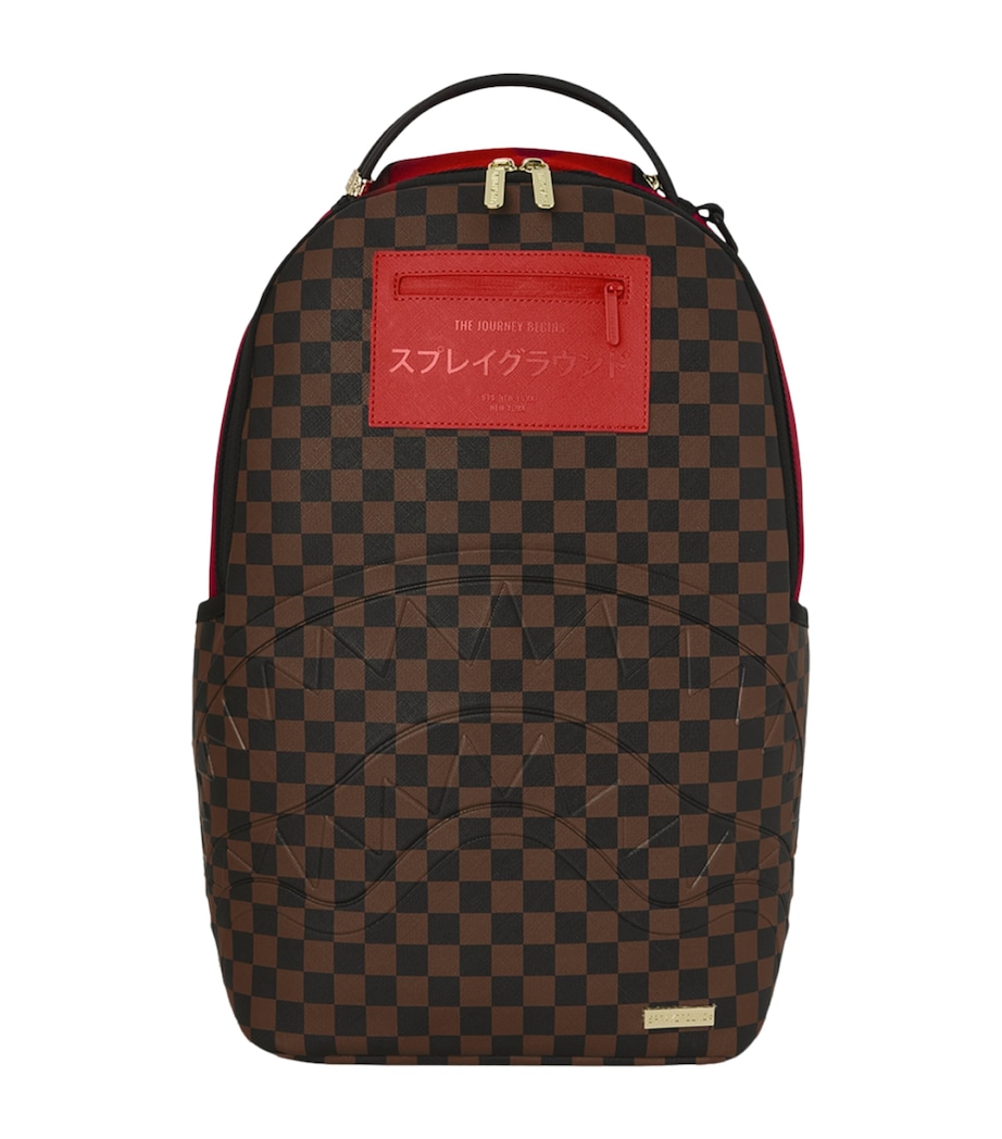 Sprayground Embossed Smile Redemption Backpack Red Redemption Image 1