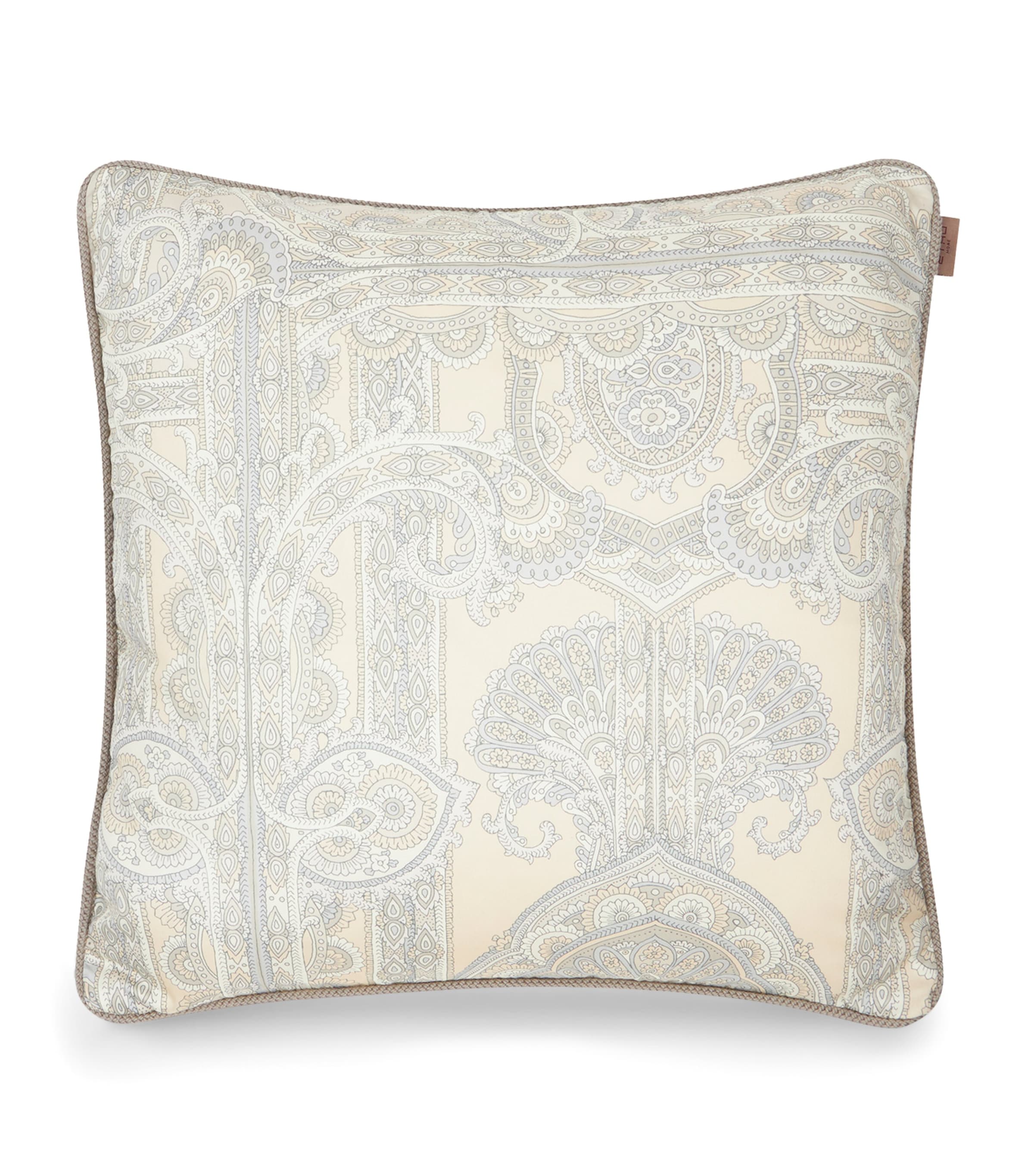 Etro Cotton Chain Embroidered Cushion (45cm x 45cm) | Home Furnishings | Cushions | Designers | Etro | Bedroom | Living Room