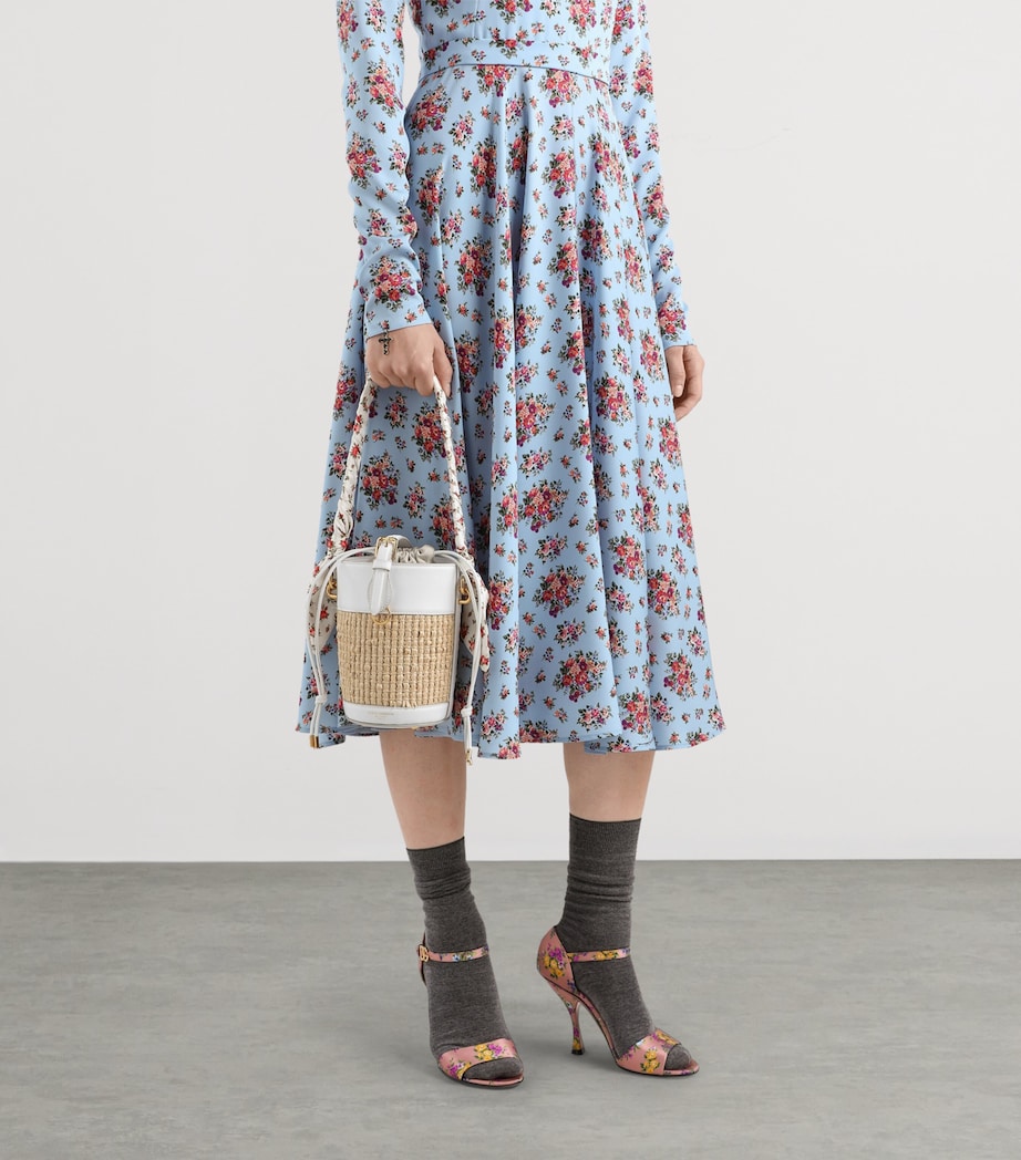 Dolce&Gabbana Raffia Capri Bucket Bag Crema/bia Image 2