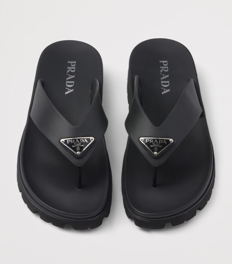 Rubber Logo Thong Sandals F0002 Image 4