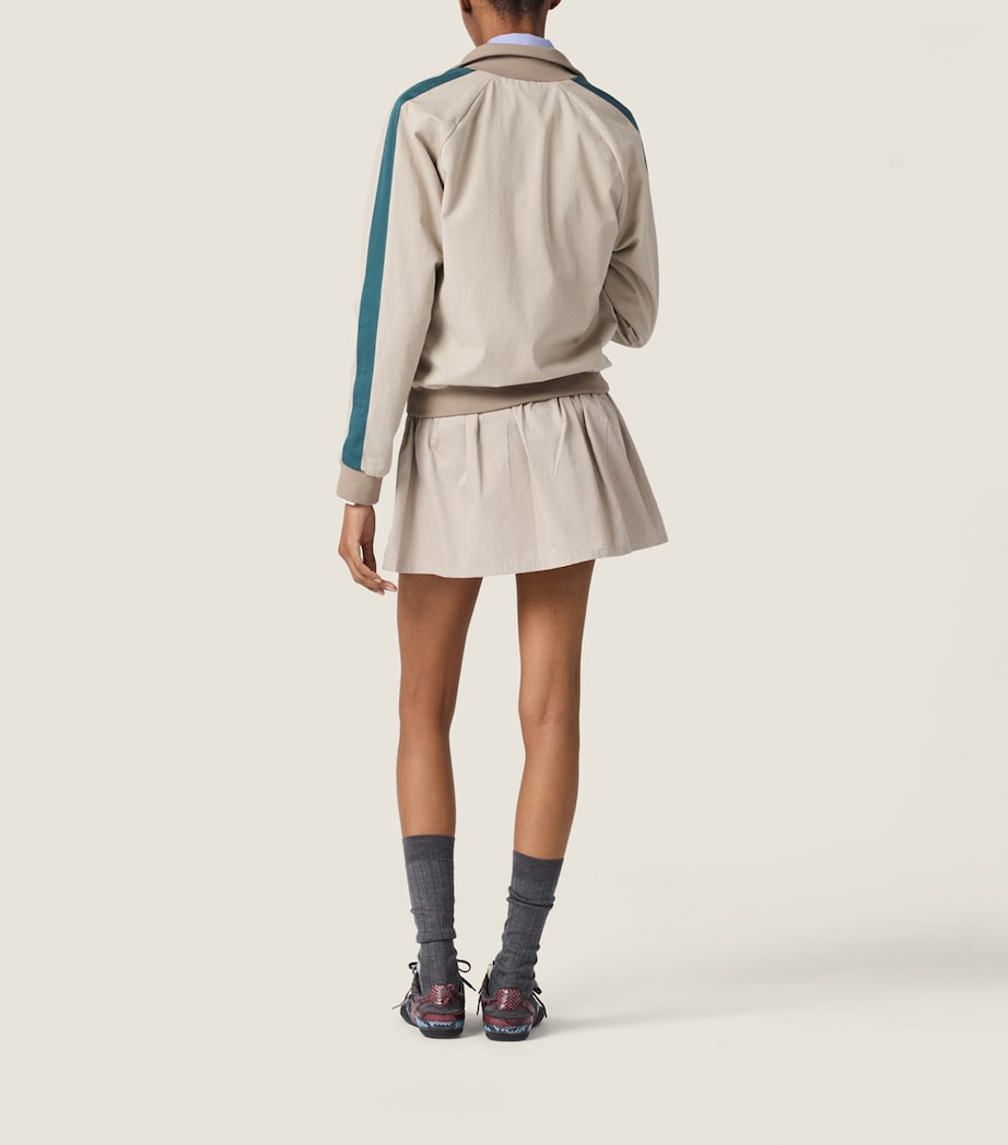 Miu Miu Womens Cotton Poplin Drawstring Mini Skirt Image 3