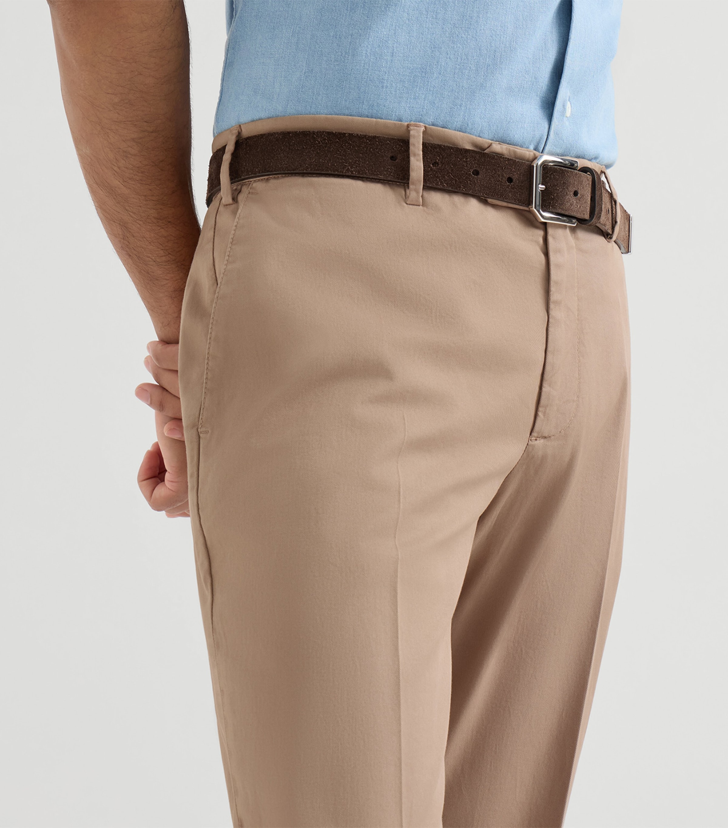 Brunello Cucinelli Mens Pima Cotton Comfort Gabardine Trousers Image 6