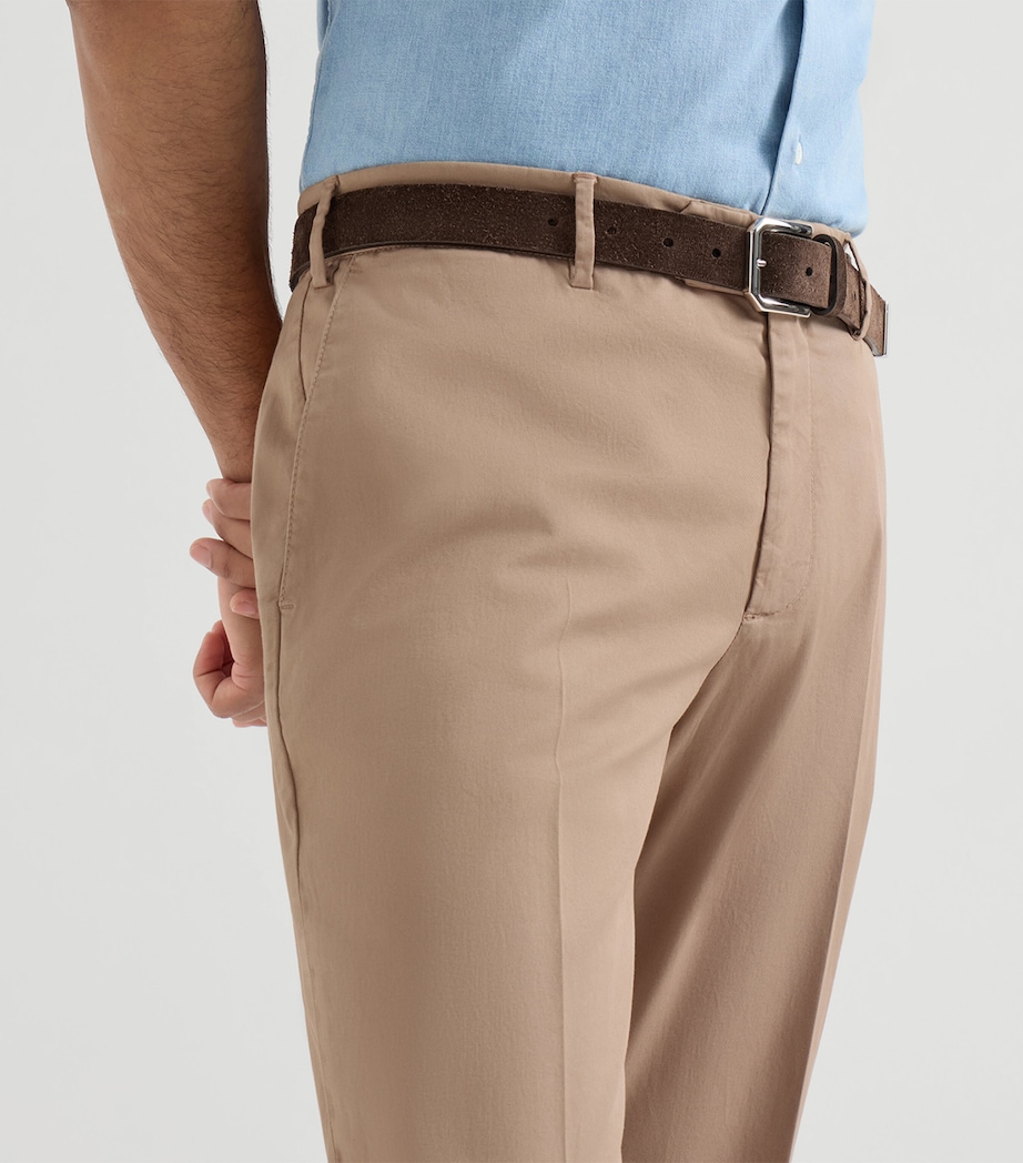 Brunello Cucinelli Mens Pima Cotton Comfort Gabardine Trousers Image 6