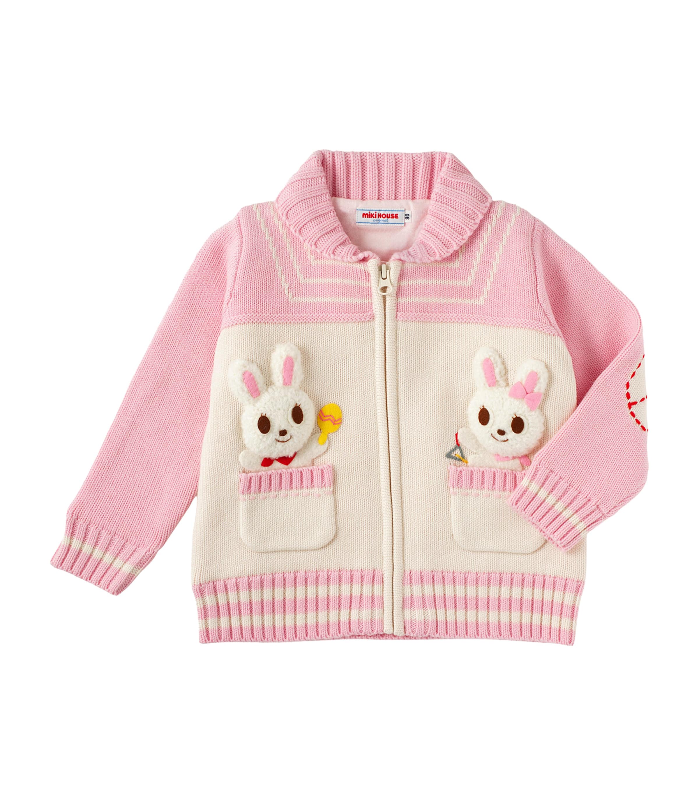 Miki House Wool-Blend Bunny Cardigan (2-5 Years) Image 1