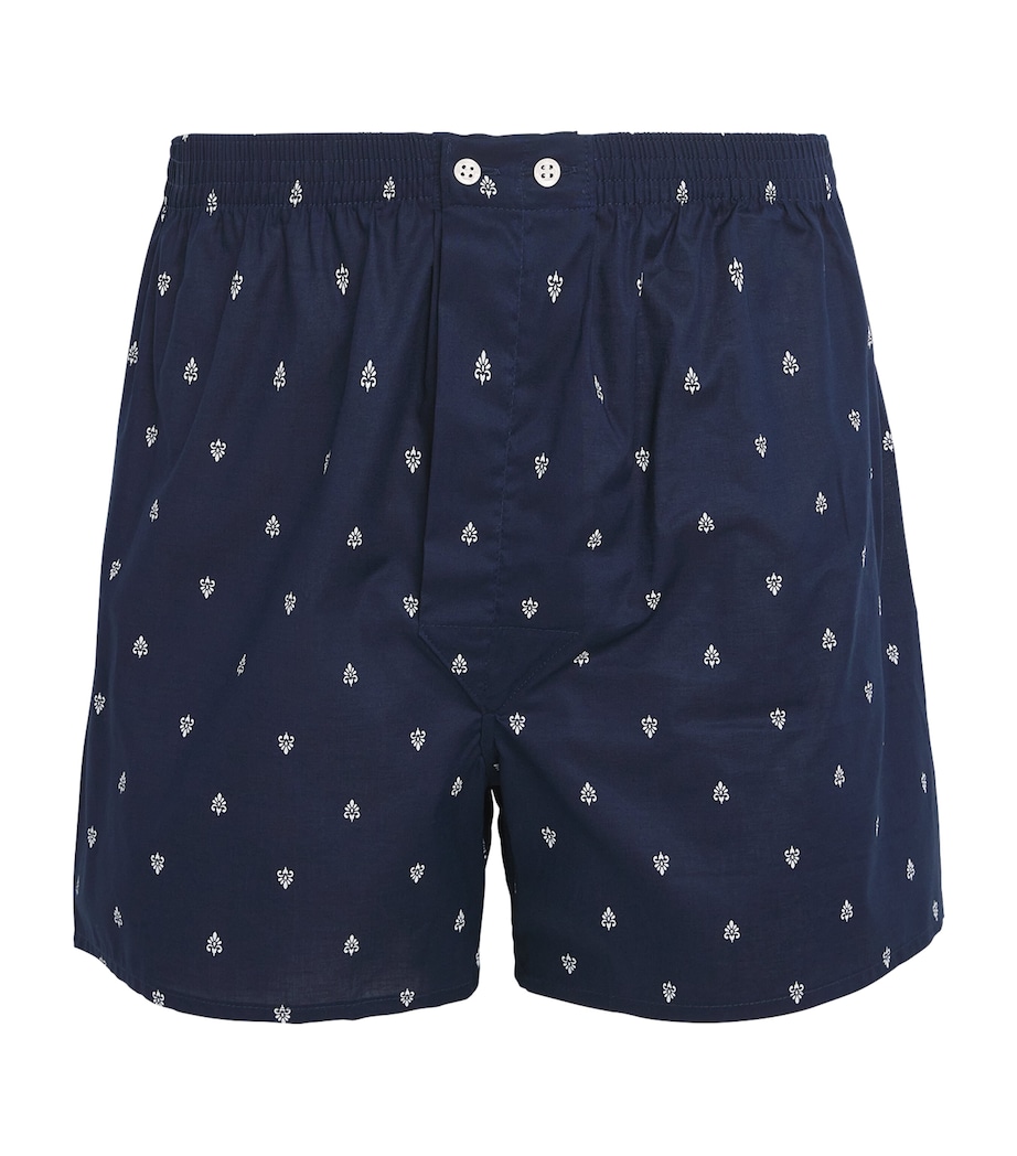 Cotton Traditional Boxers NAVY Image 1