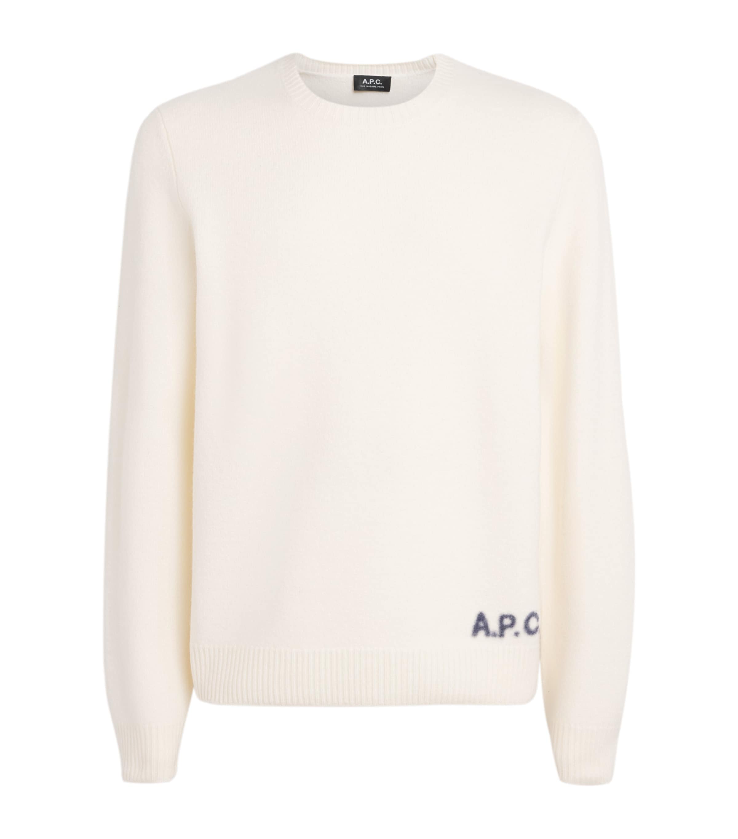 Merino Wool Edward Logo Sweater AAD - ECRU Image 1