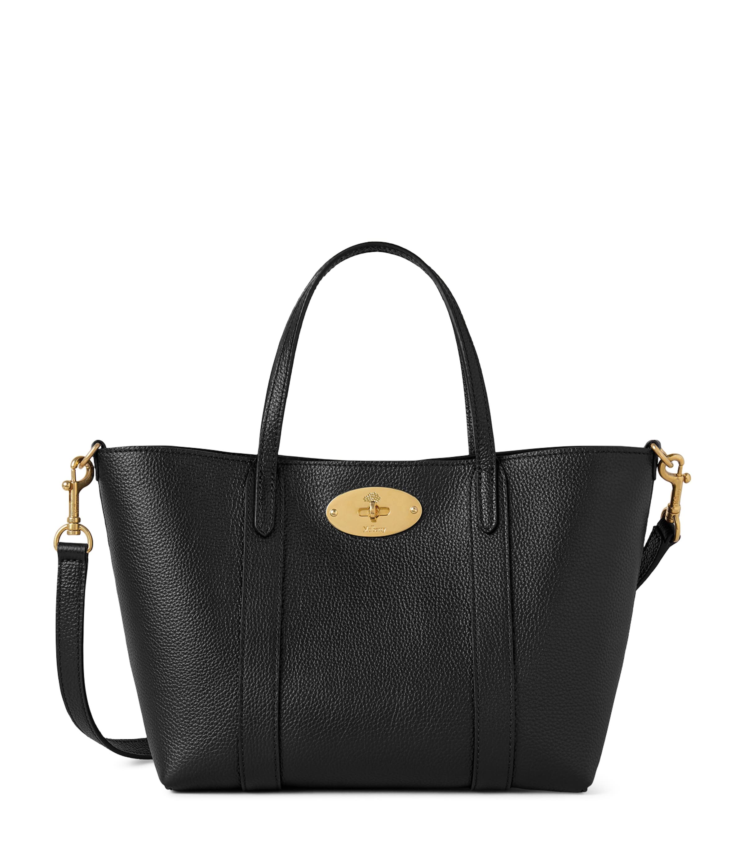 Mulberry Mini Leather Bayswater Tote Bag In Black