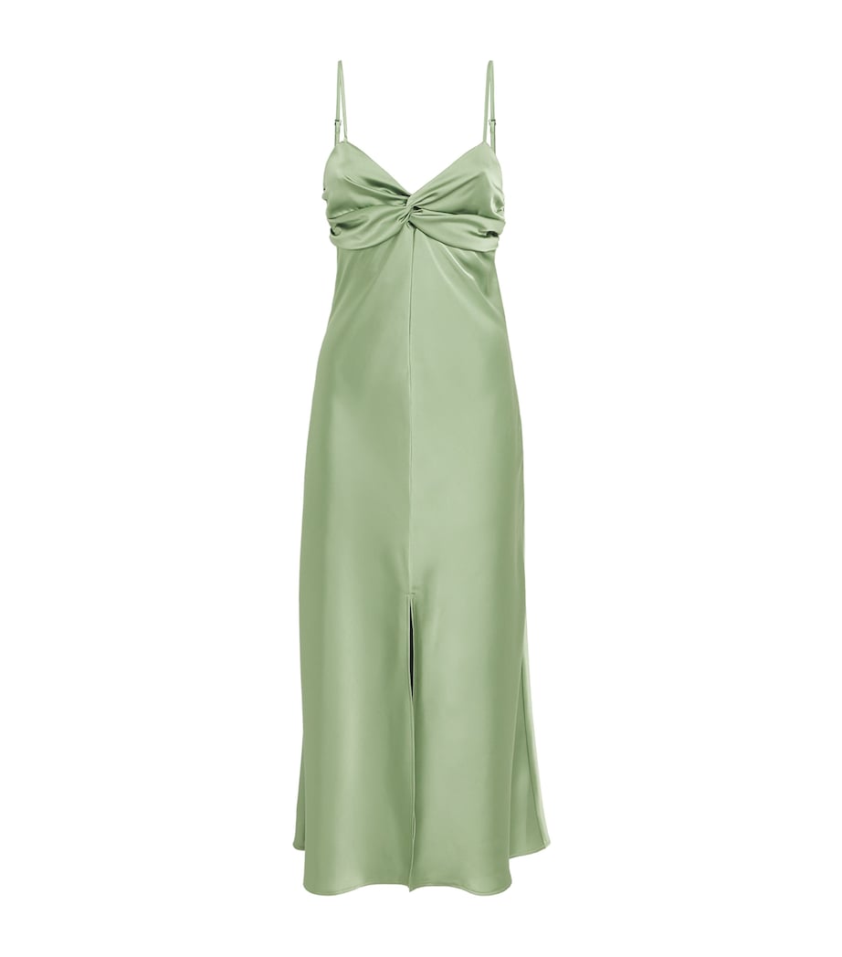 Satin Sleeveless Midi Dress - Image 1