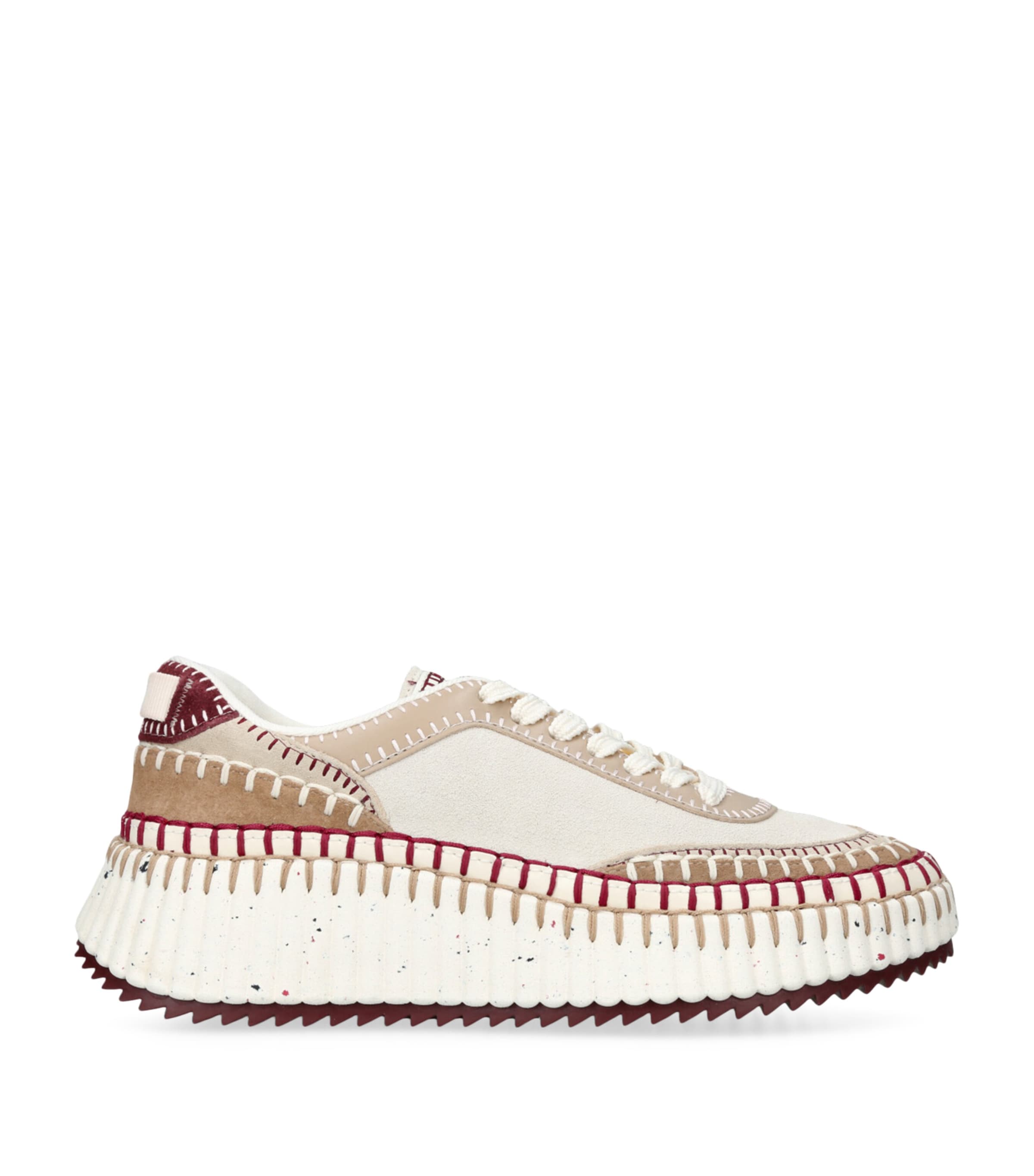 Chloé Suede Nama Runner Sneakers In Nude