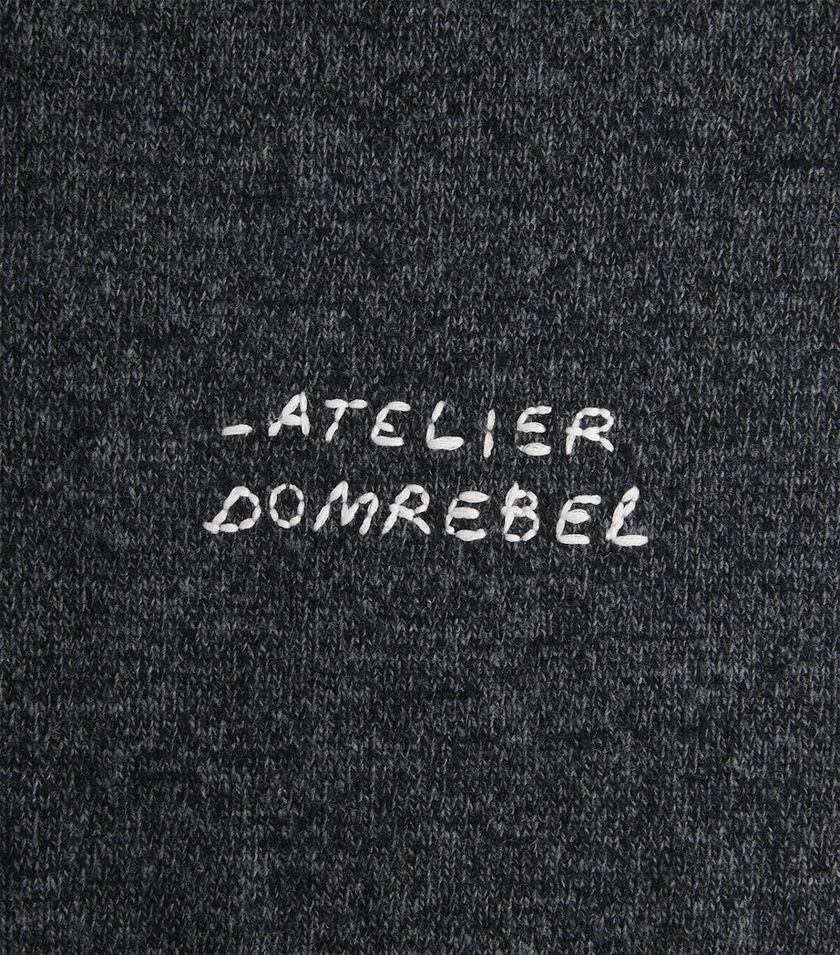 DOMREBEL Mens Wool-Blend Renegade Sweater Charcoal Image 6