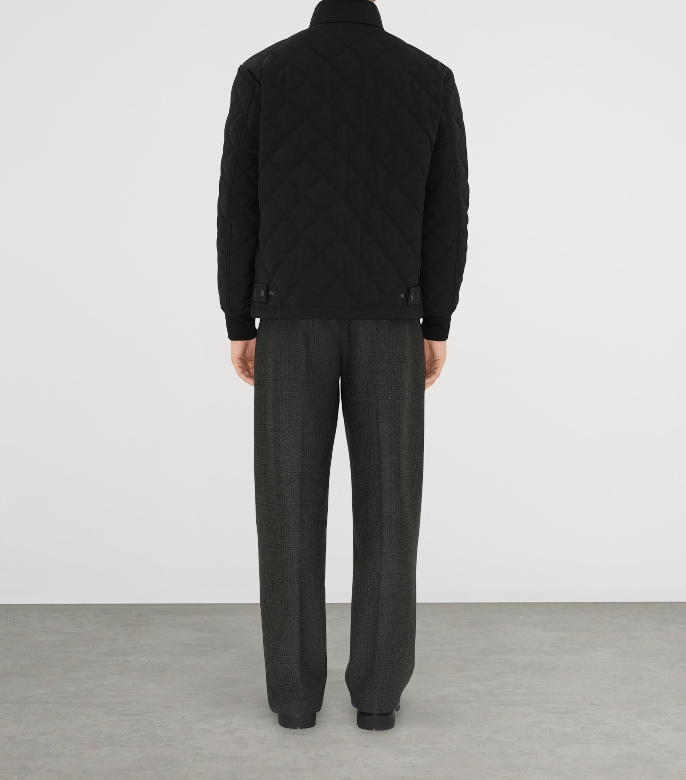 Quilted Harrington Jacket BLACK Image 4