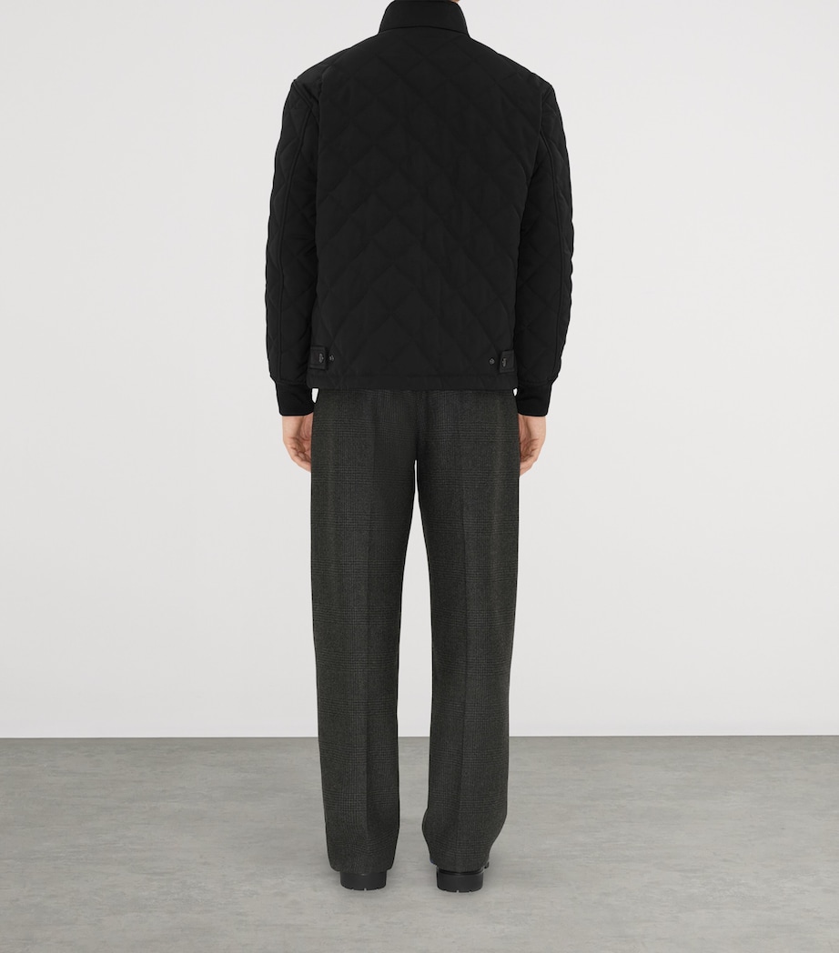 Quilted Harrington Jacket BLACK Image 4