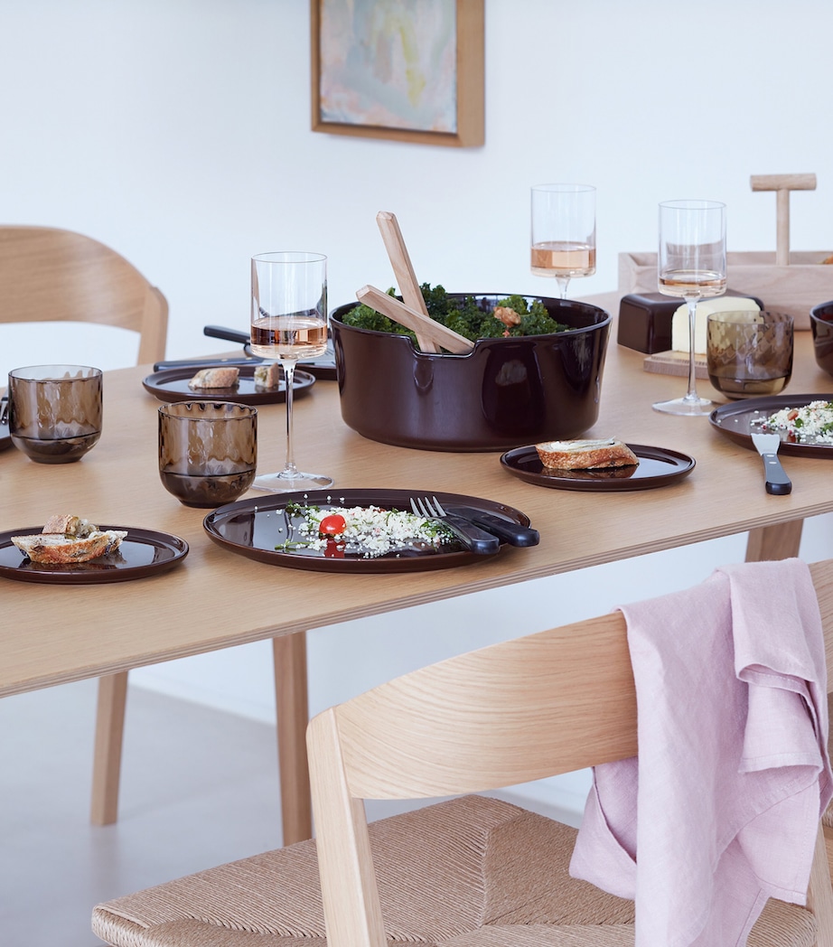 Porcelain Collective Salad Bowl and Servers (26cm) MOCHA Image 5