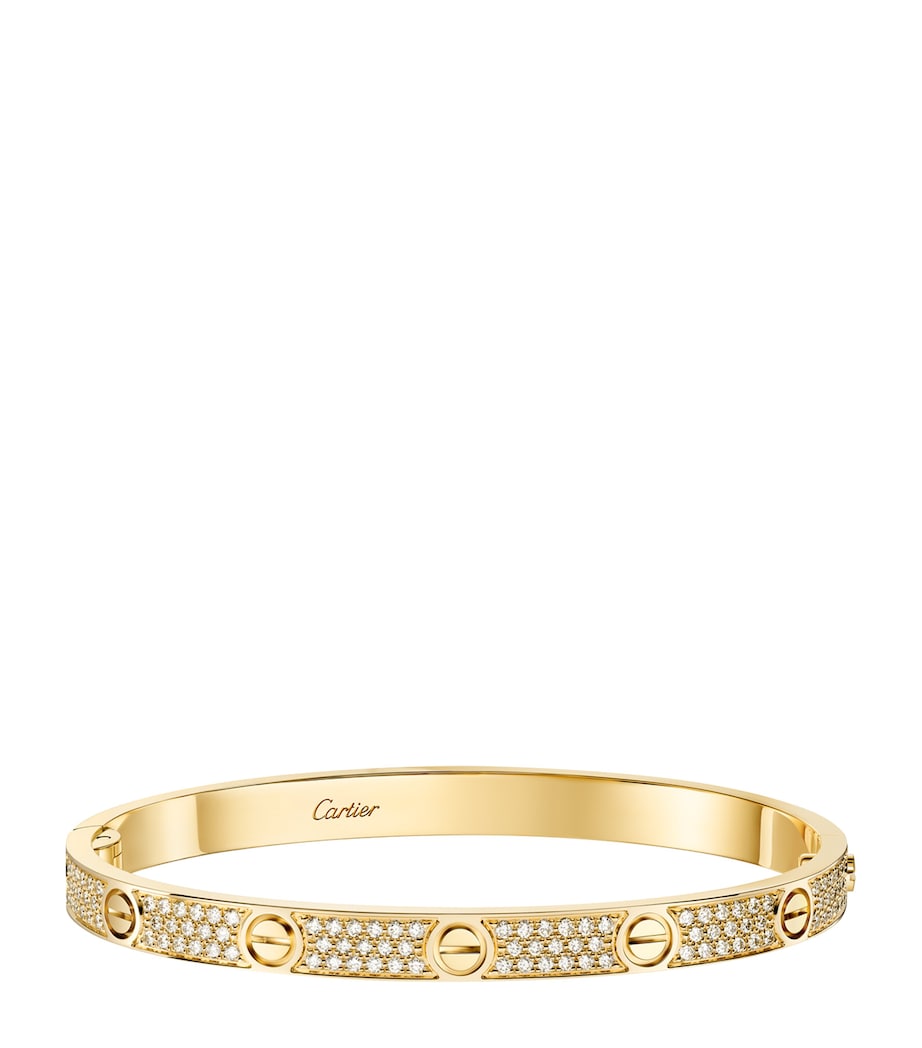 Medium Yellow Gold and Diamond LOVE Bracelet YELLOW GOLD Image 1