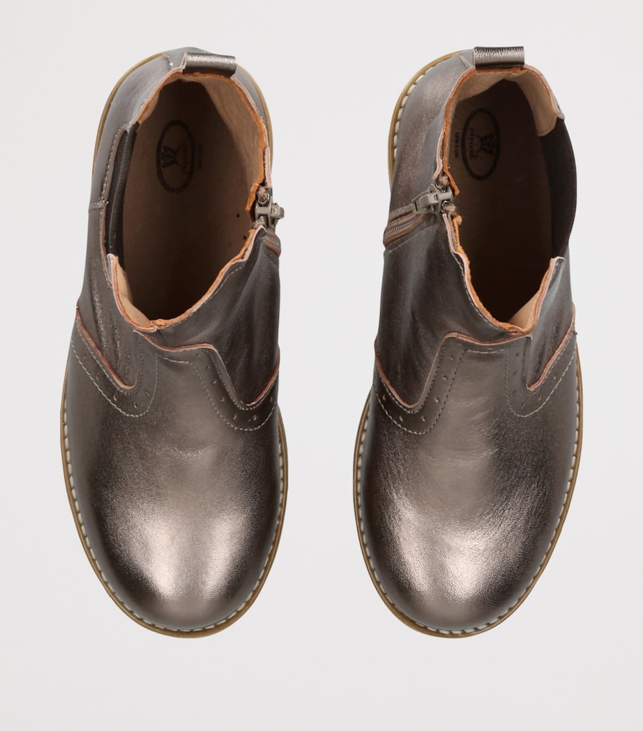 Leather Elo Ankle Boots BRONZE COM Image 4