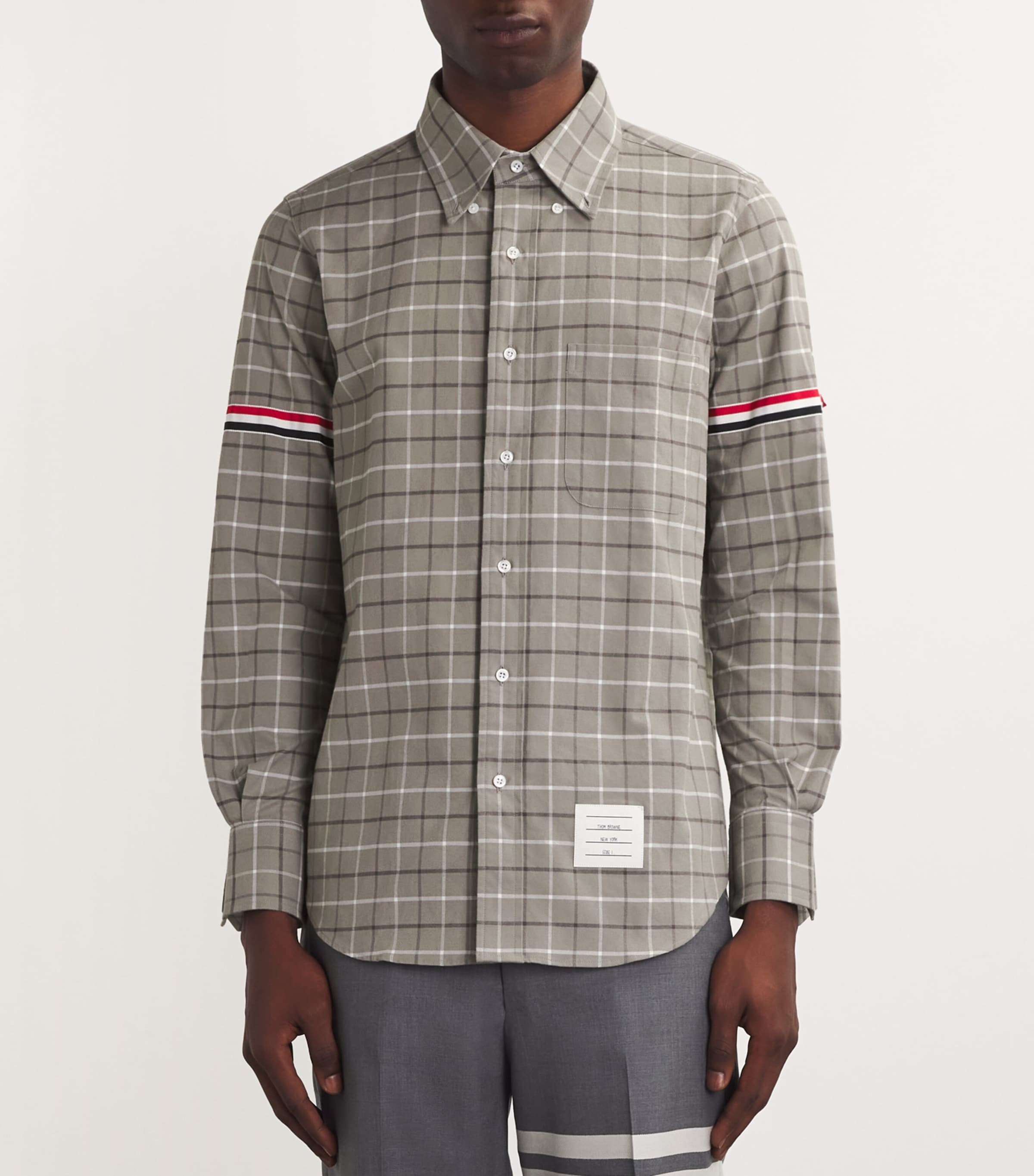 THOM BROWNE トム ブラウン 長袖シャツ チェック柄 ブルー系 0