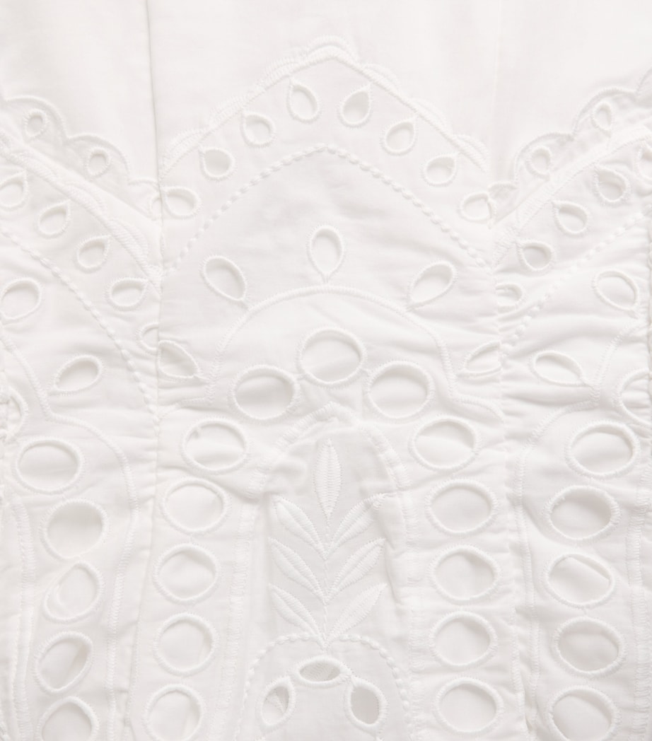 Cotton-Blend Salty Mini Dress WHITE SEALACE Image 5