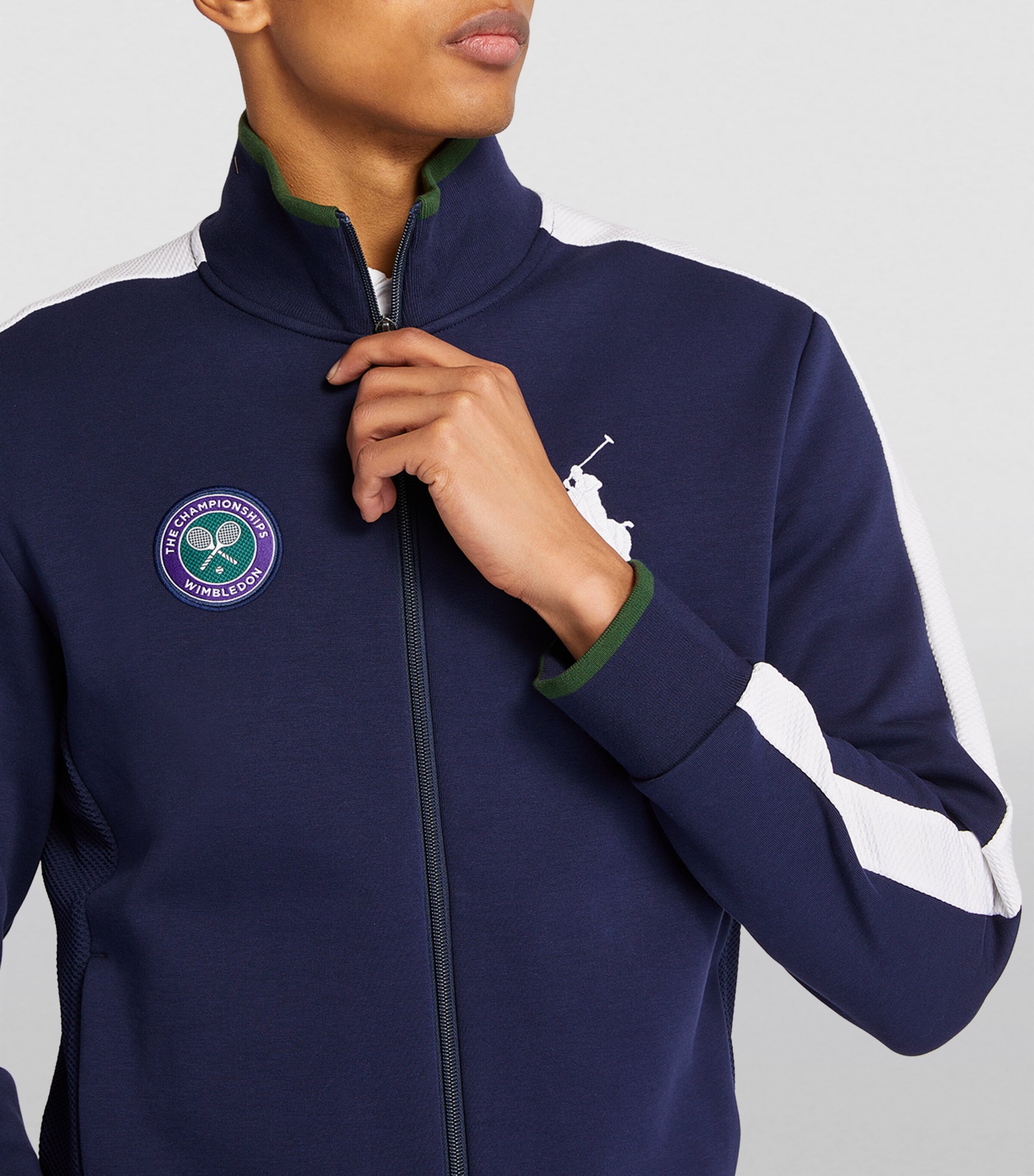 RLX Ralph Lauren Mens x Wimbledon Track Jacket French Navy/ White Image 7