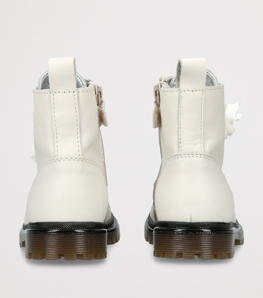 Leather Charm Ankle Boots BONE Image 2