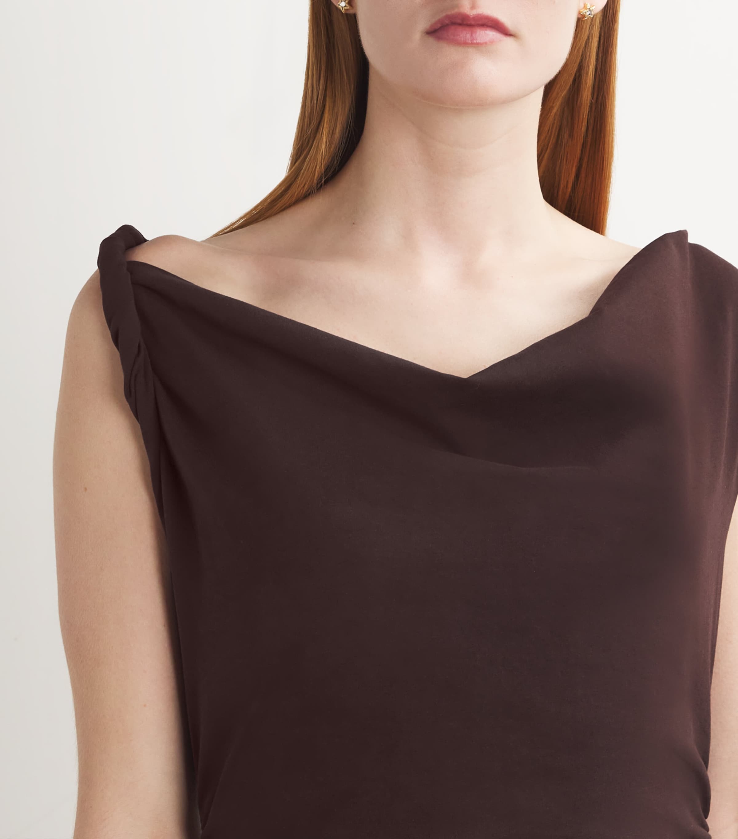 CAMILLA AND MARC Brown Pima Cotton Mara Midi Dress | Harrods US