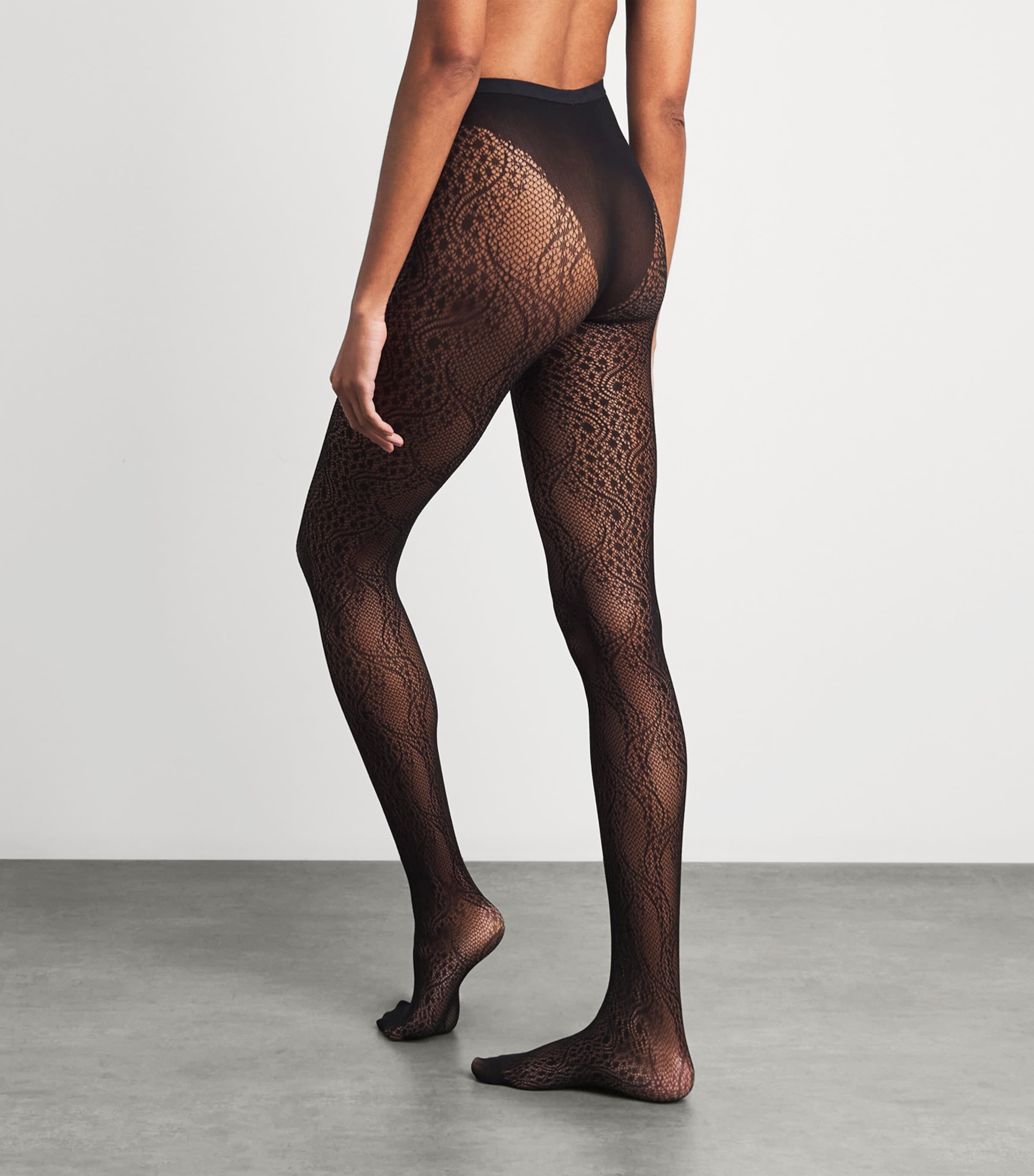 Falke Womens Paisley Gilda Tights Black Image 3