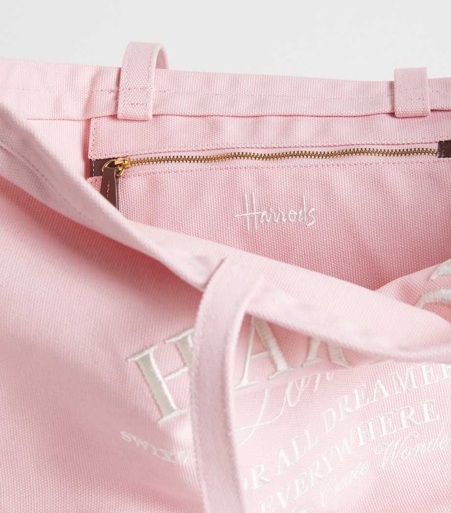 Large Embroidered Logo Tote Bag PINK Image 4