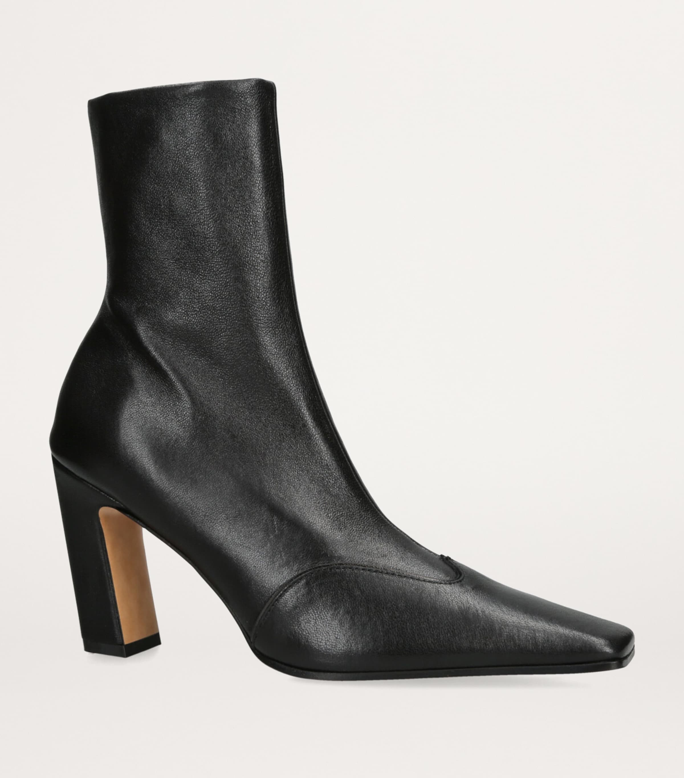 Leather Nevada Ankle Boots 85 BLACK Image 3